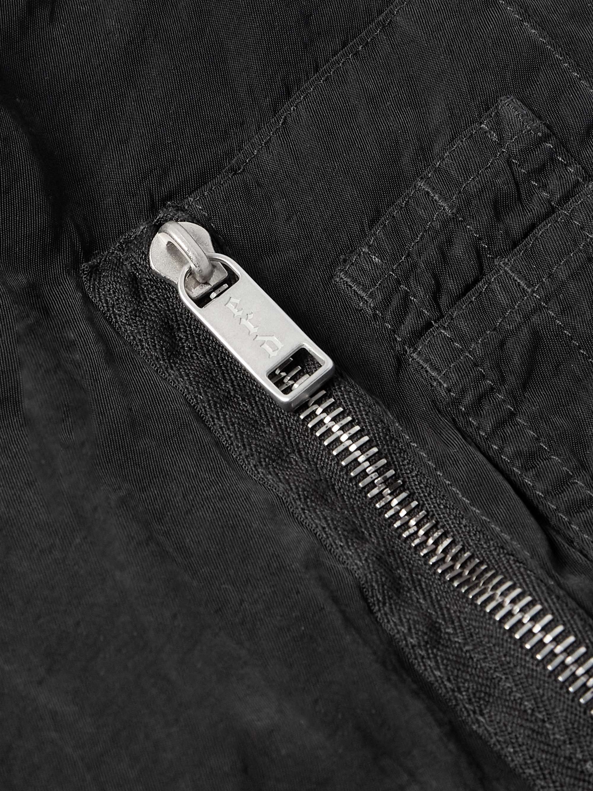 Padded Printed Crinkled-Shell Bomber Jacket view