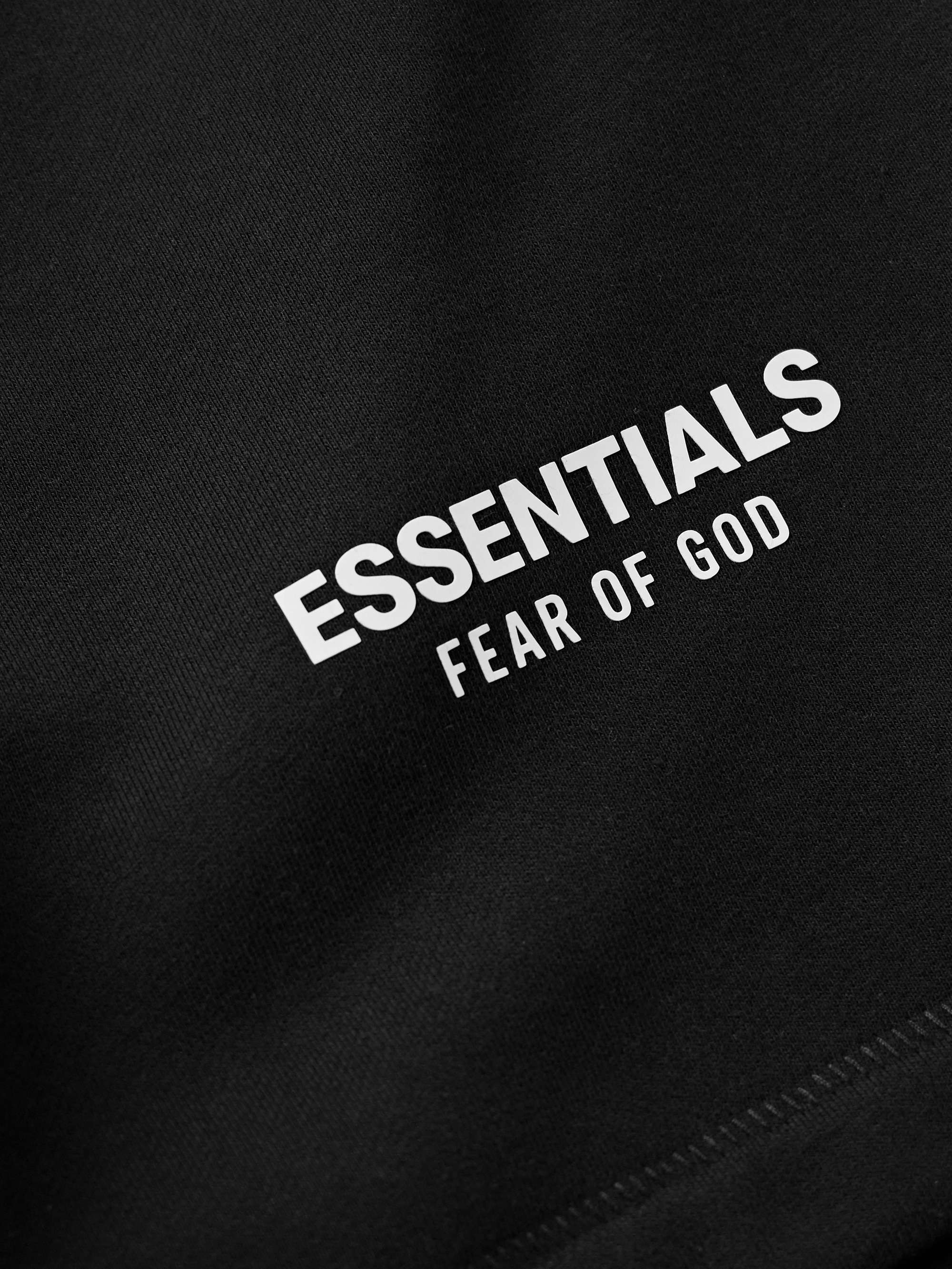 Straight-Leg Logo-Appliquéd Cotton-Blend Jersey Drawstring Shorts view