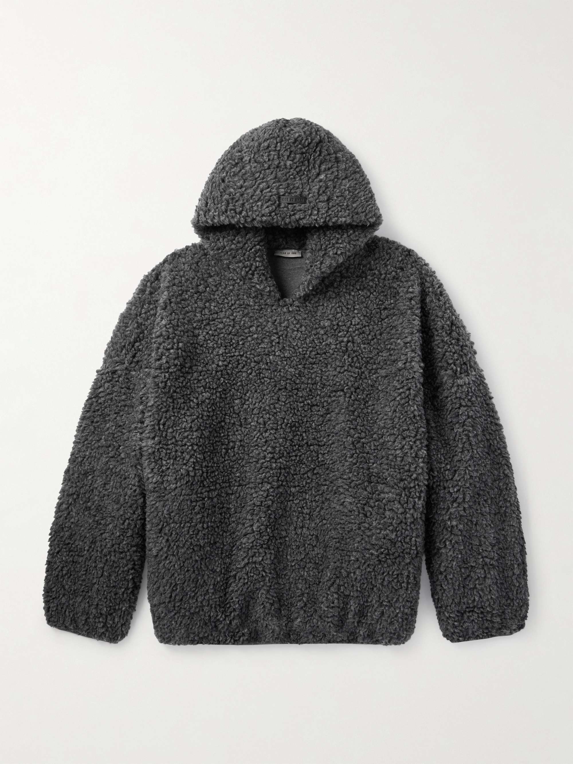 Oversized Wool-Blend Fleece Hoodie view