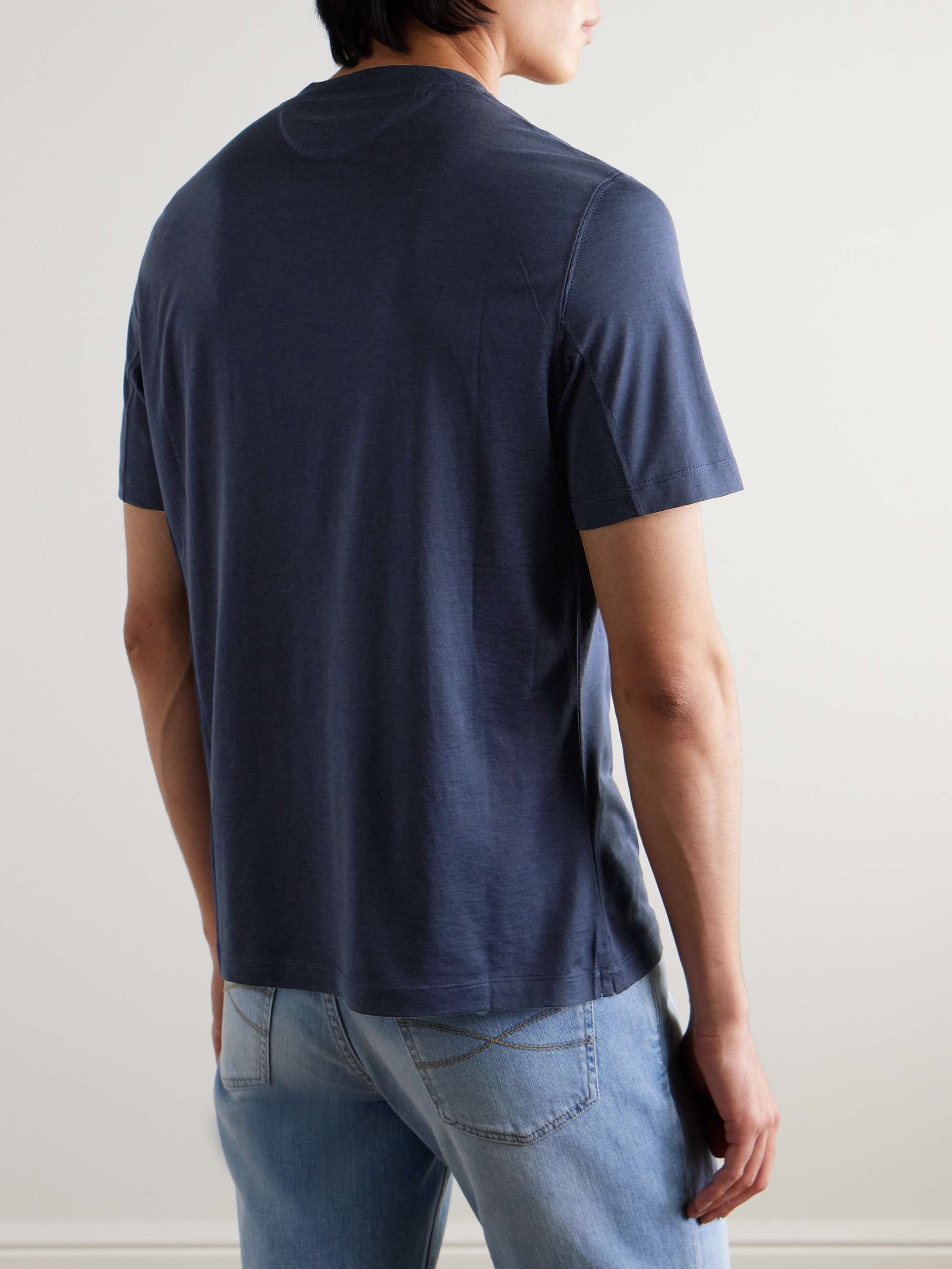 Silk and Cotton-Blend Jersey T-Shirt view