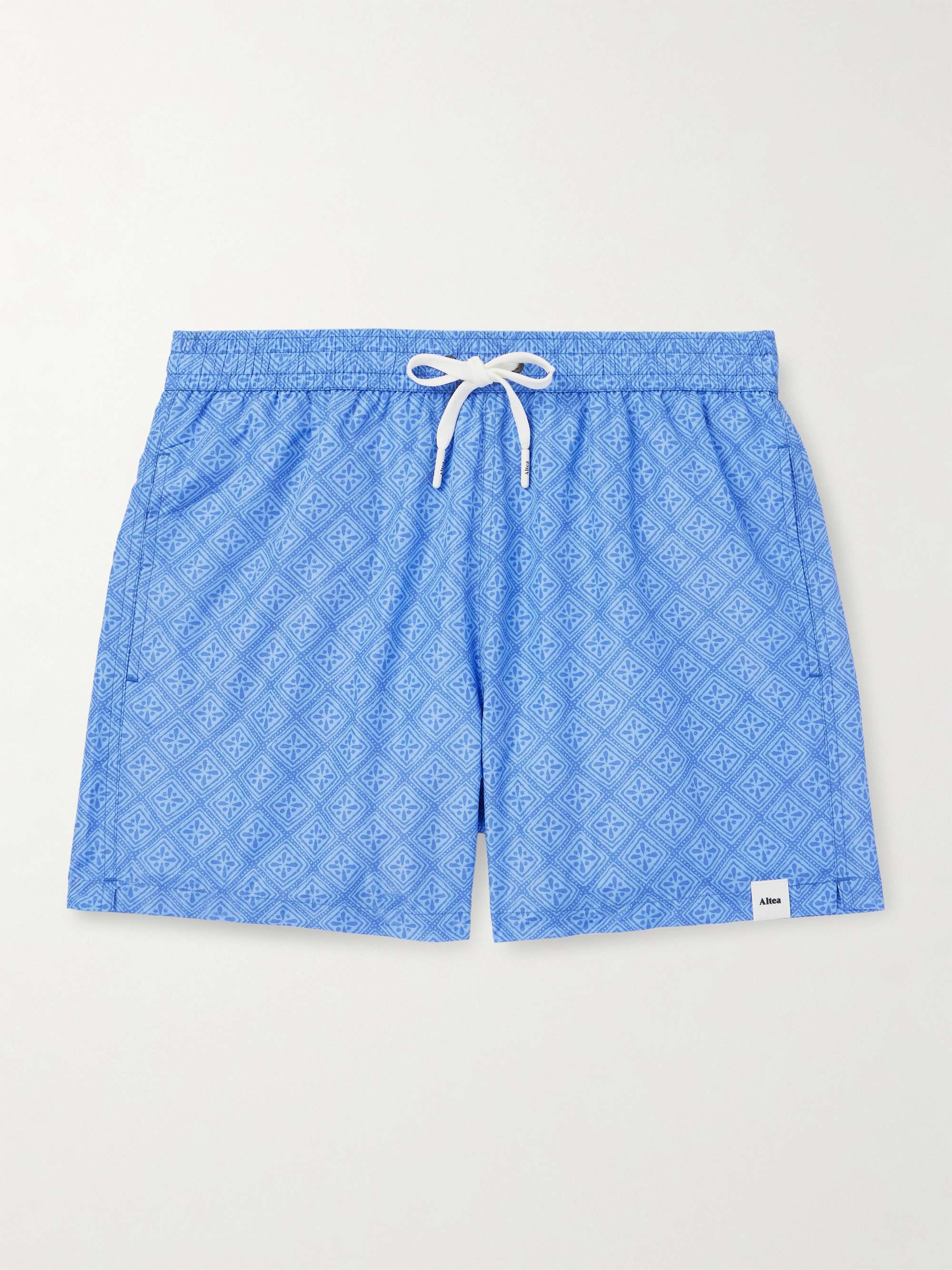 Straight-Leg Printed Swim Shorts view