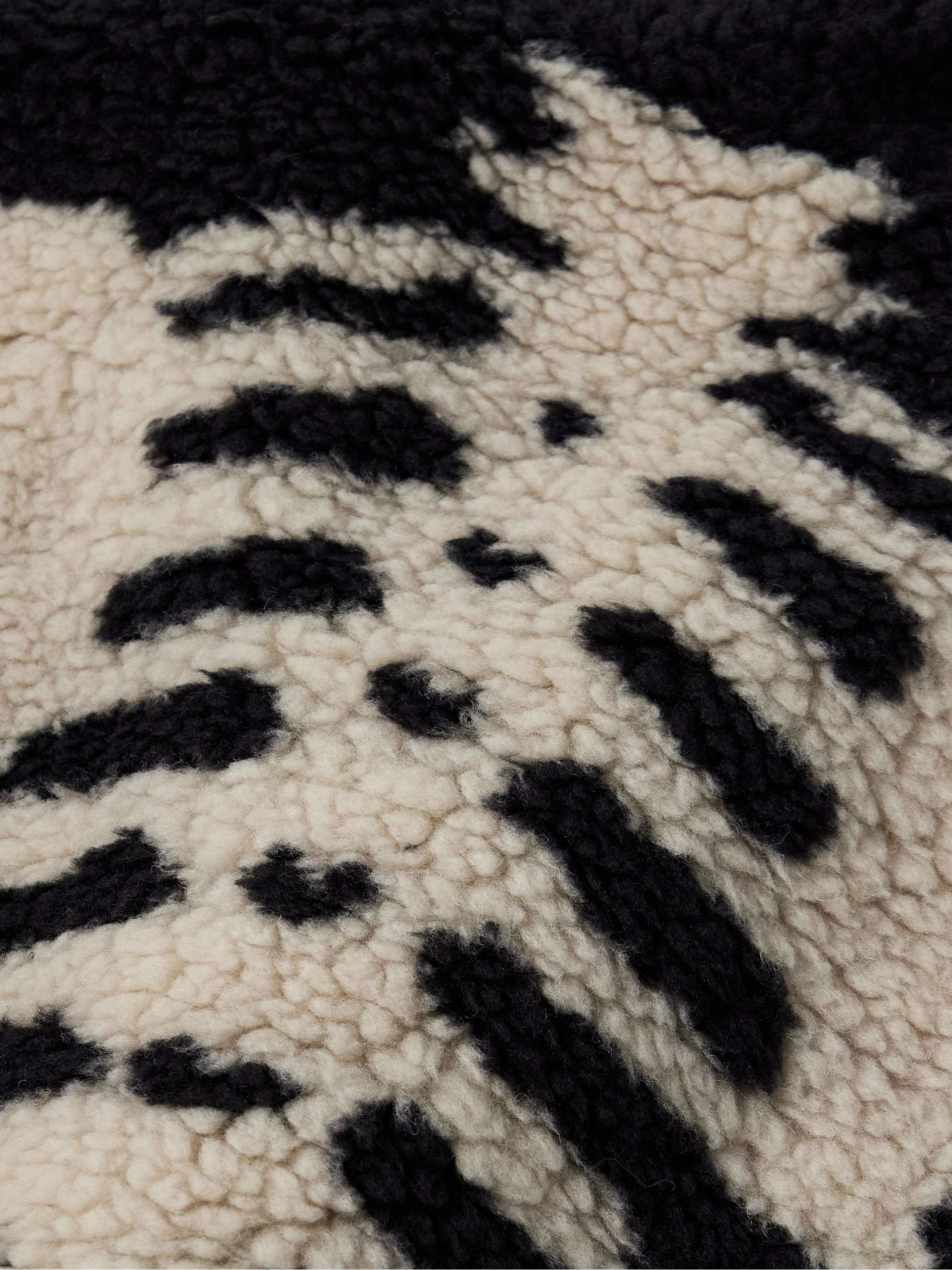 Bone Boa Reversible Printed Fleece and Nylon Jacket view
