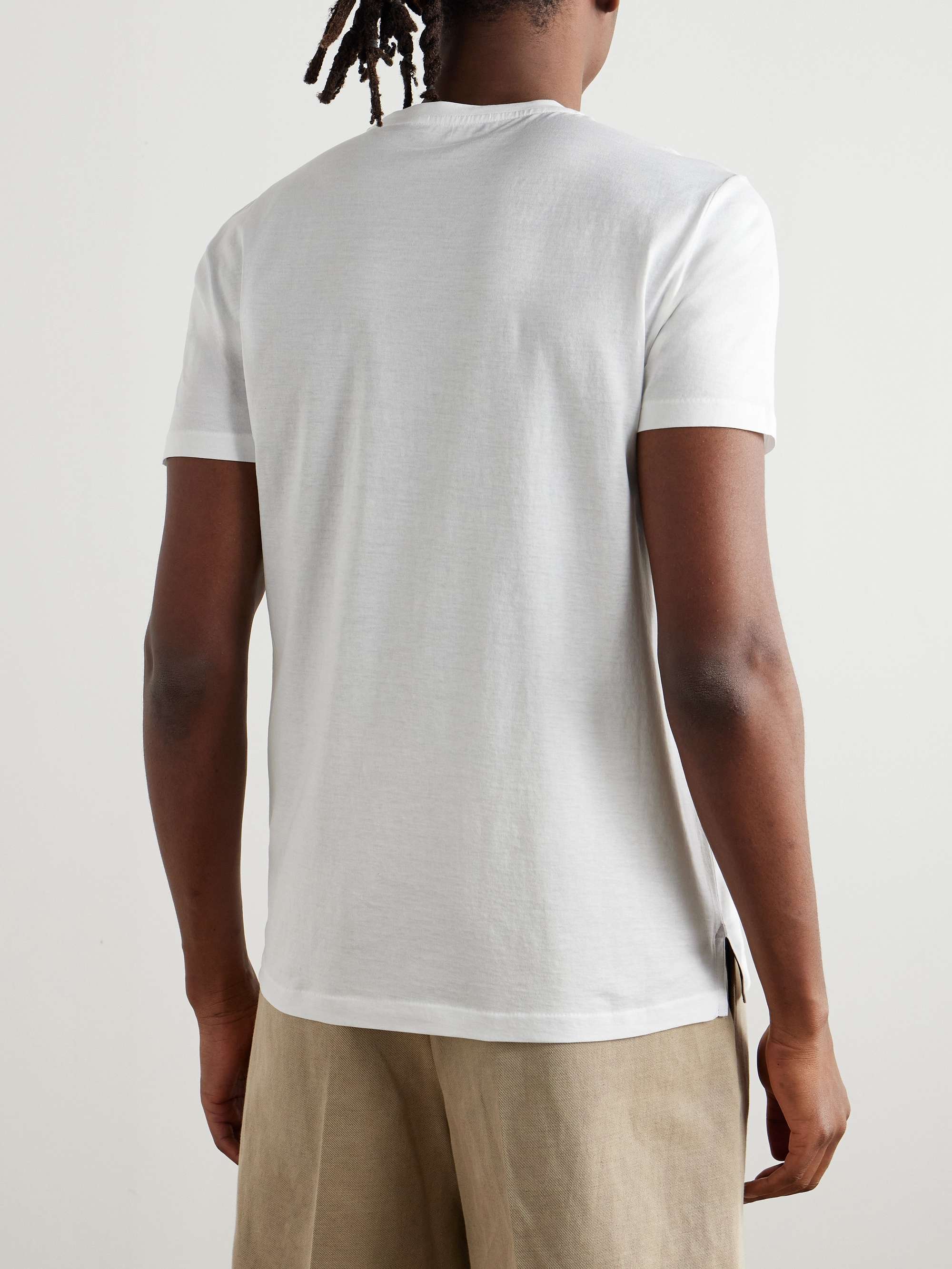 Logo-Embroidered Cotton-Lisle T-Shirt view