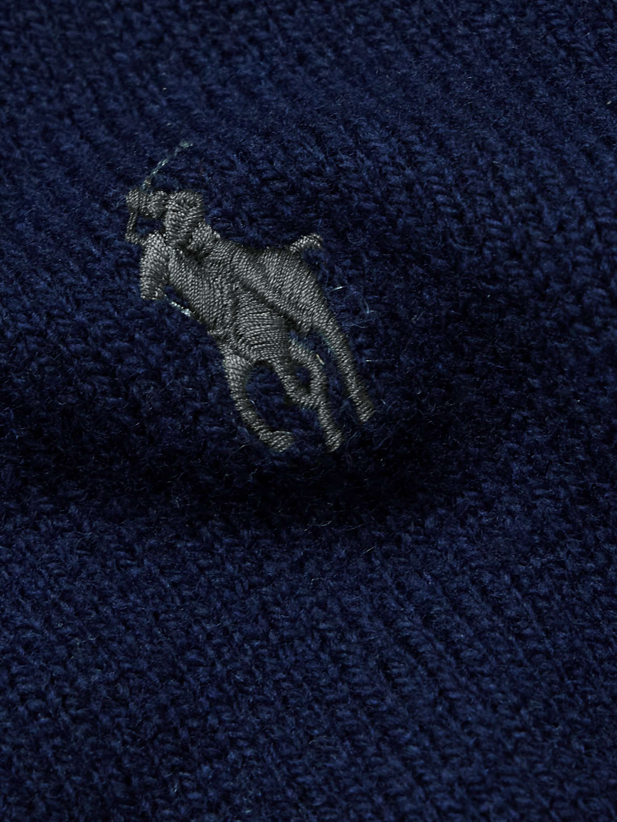 Logo-Embroidered Wool and Cotton-Blend Sweater view
