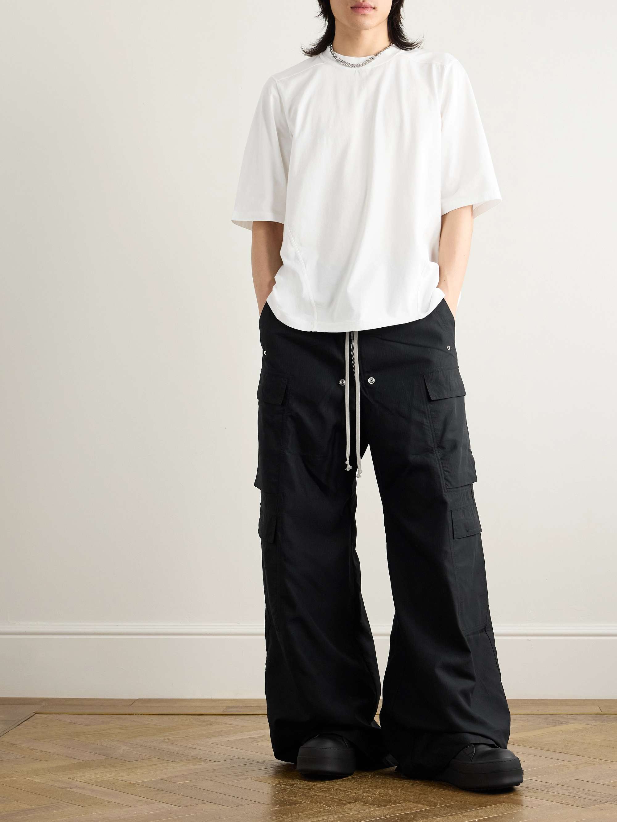 Belas Wide-Leg TENCEL™-Ripstop Drawstring Cargo Trousers view