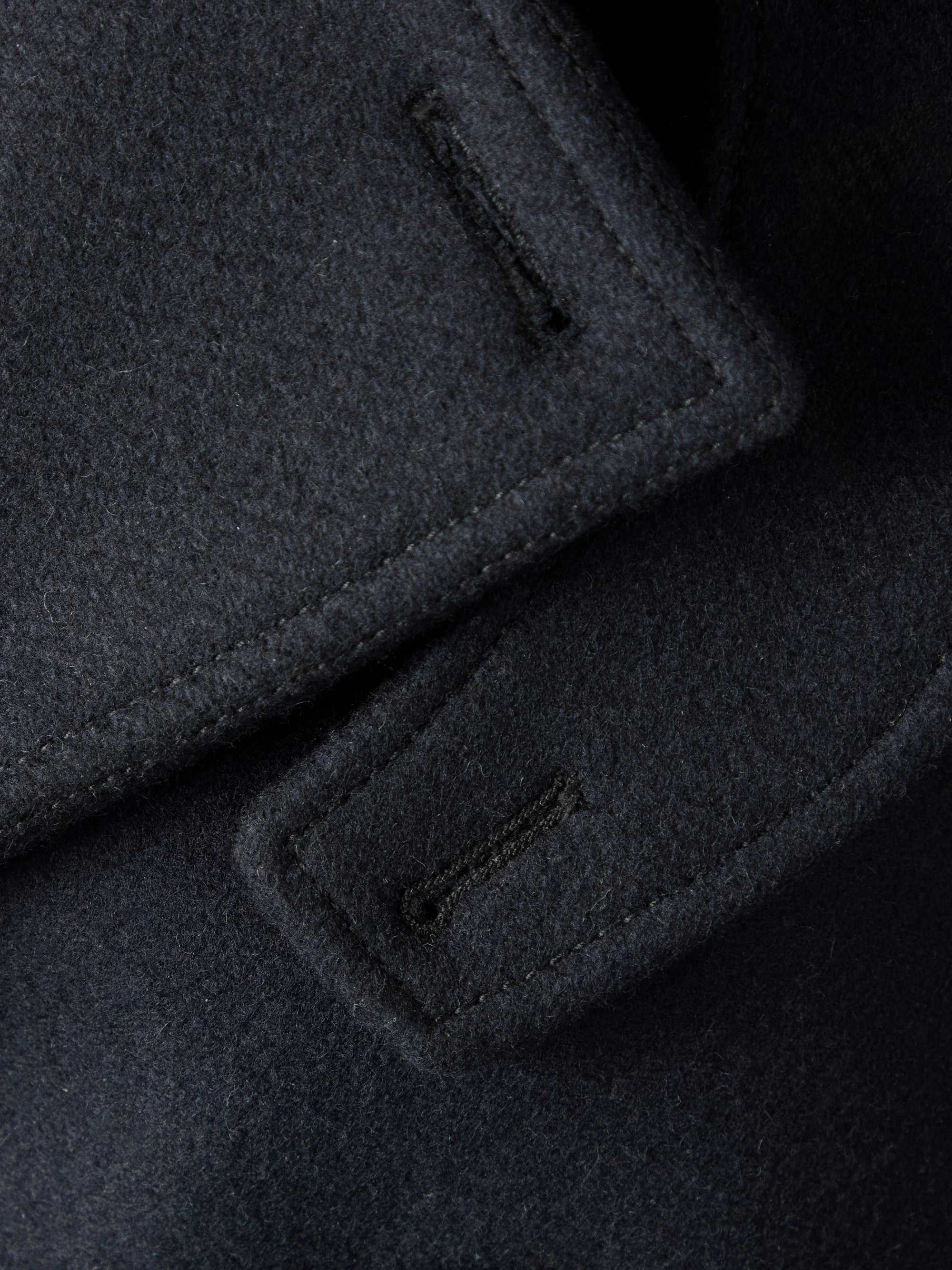 Oversized double-breasted wool-twill coat view