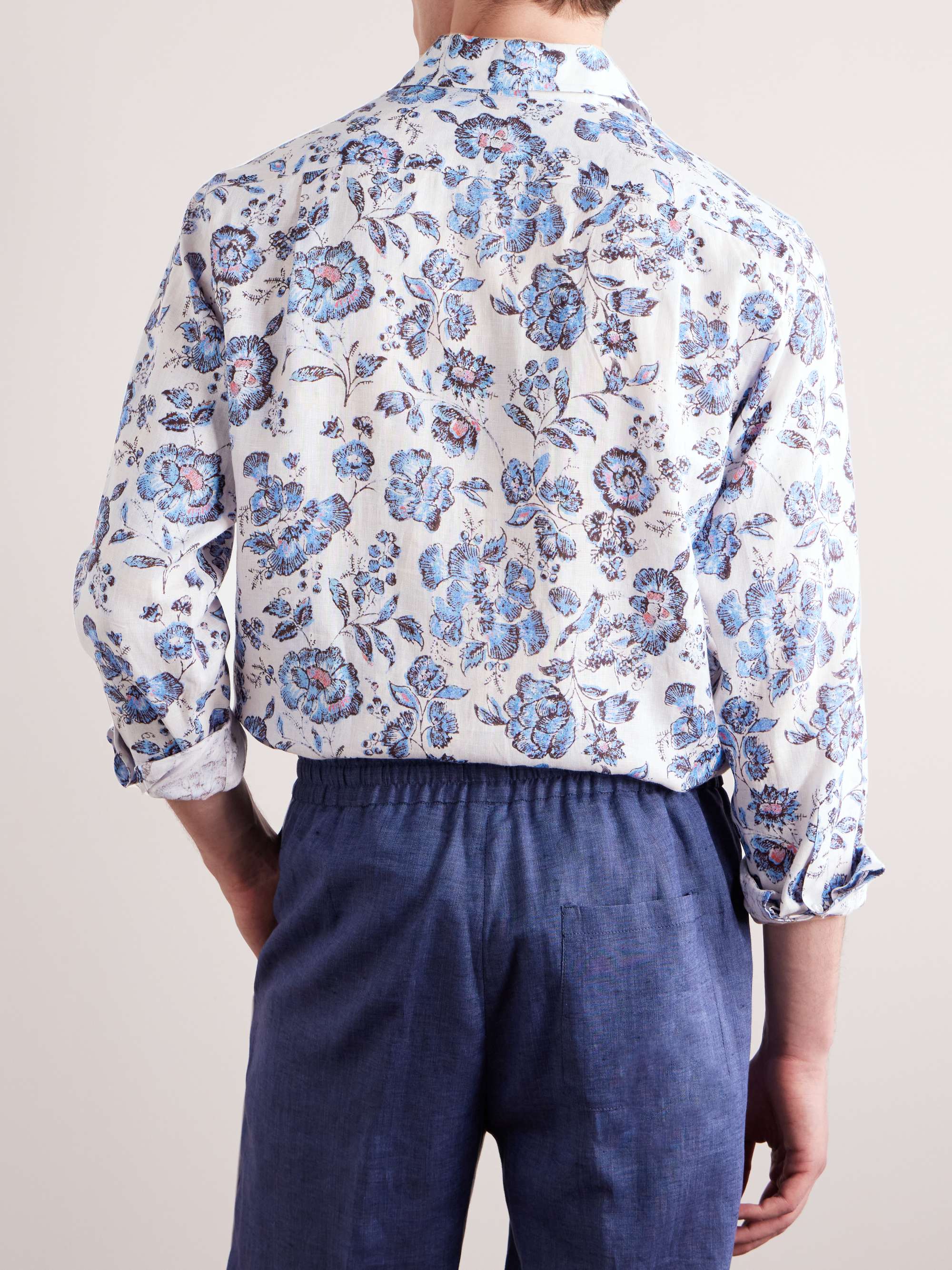 André Floral-Print Cashmere and Silk-Blend Shirt view