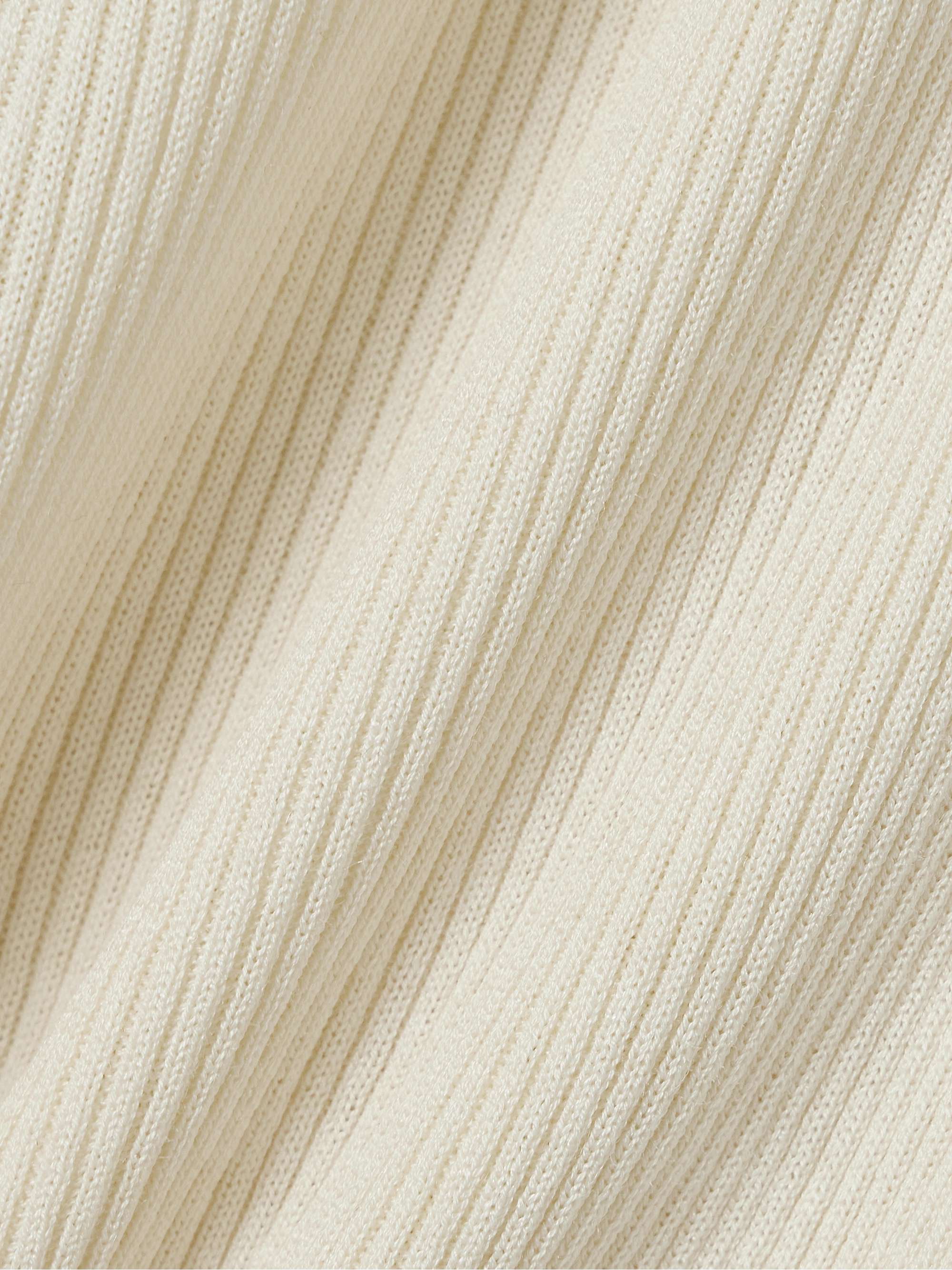 Francene ribbed silk Henley T-shirt view
