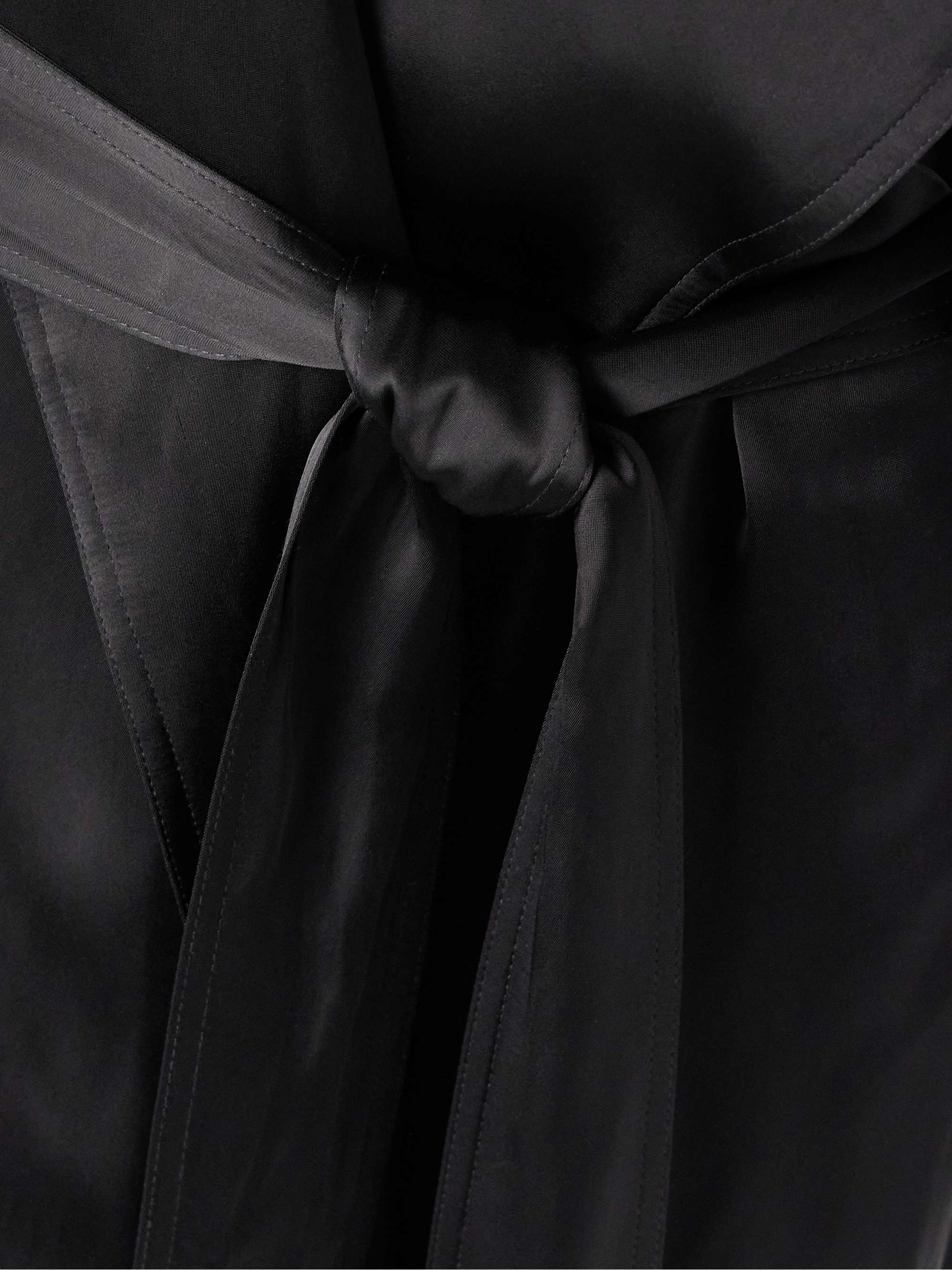 Belted duchesse-satin trench coat view