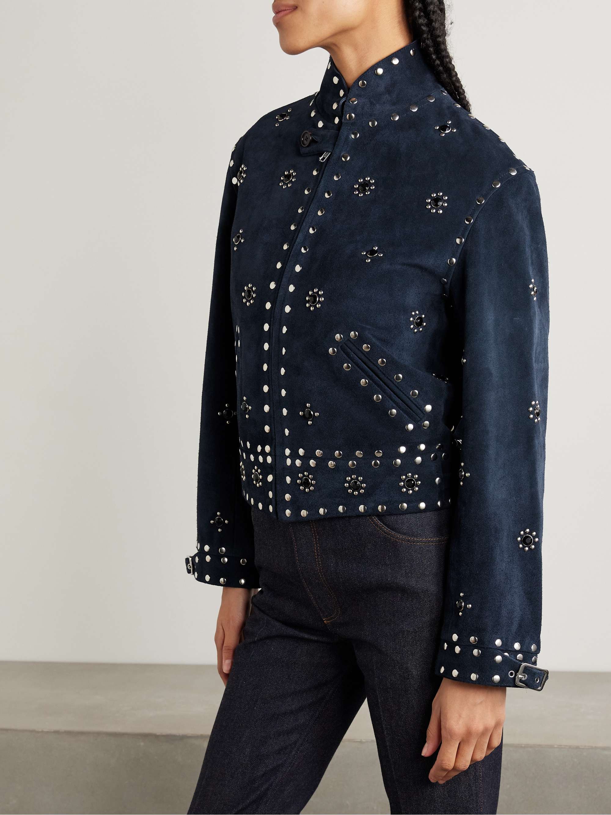 Howard embellished suede jacket view