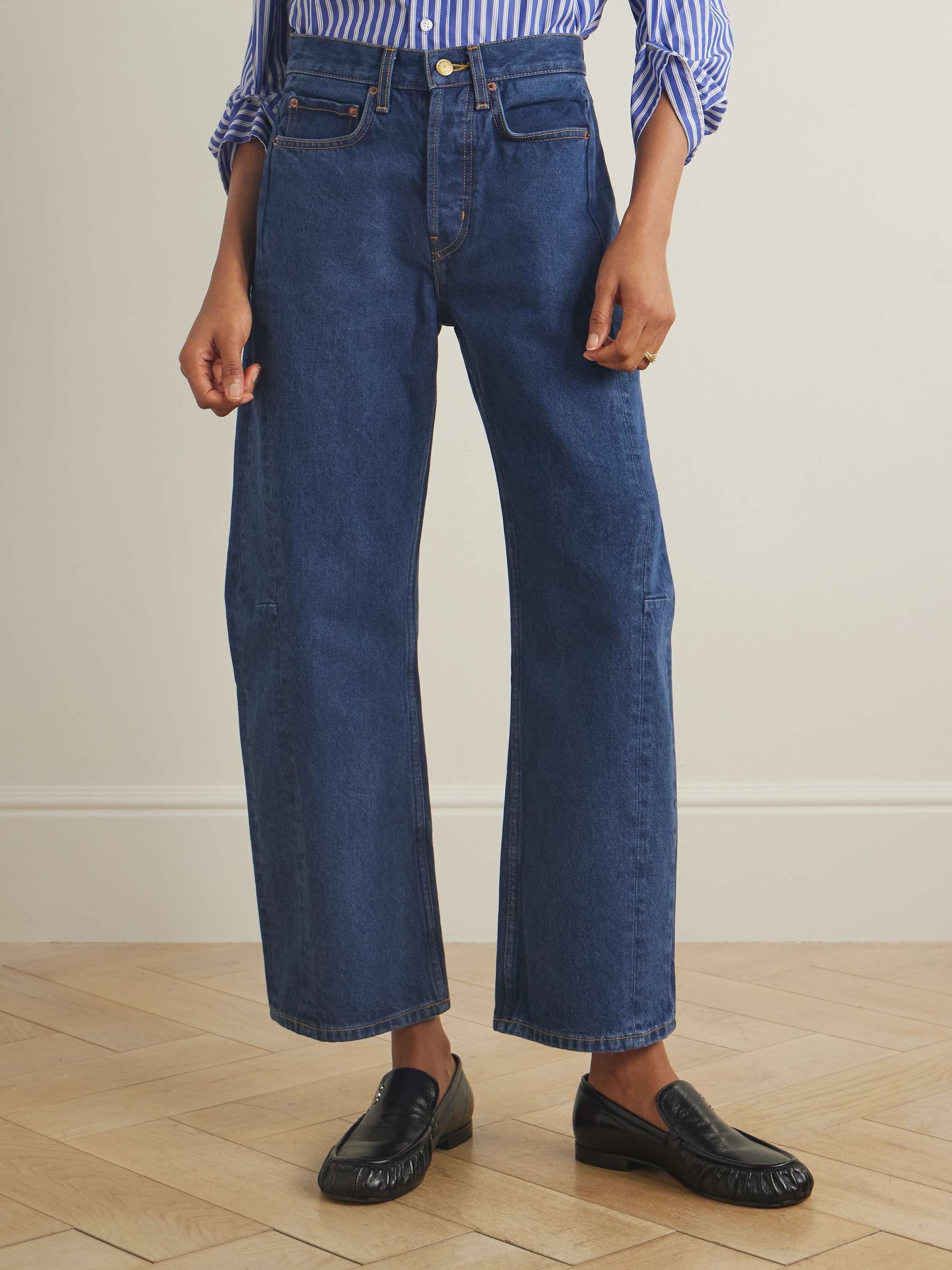 Lasso high-rise barrel-leg jeans view