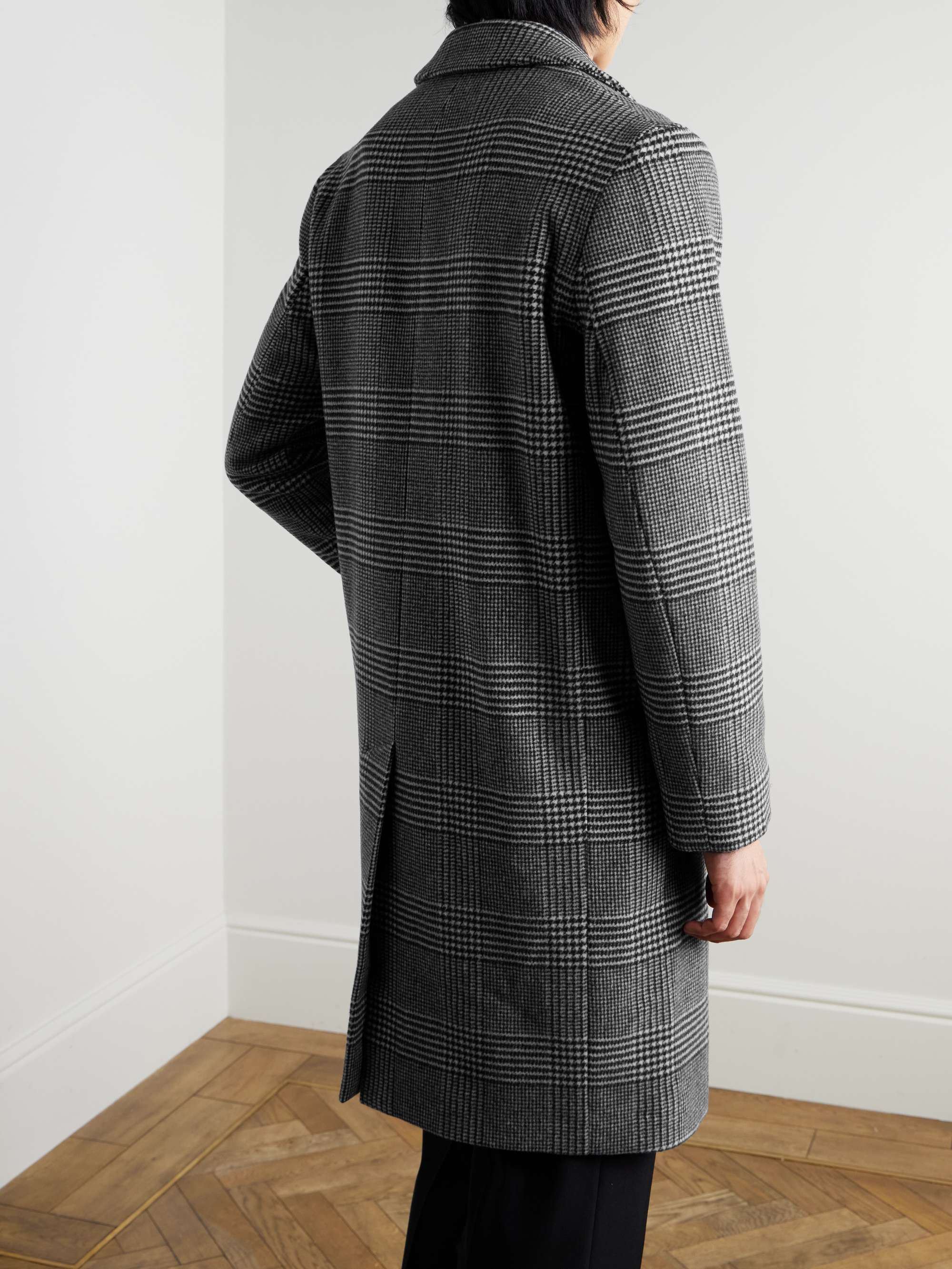 Checked Virgin Wool-Blend Coat view
