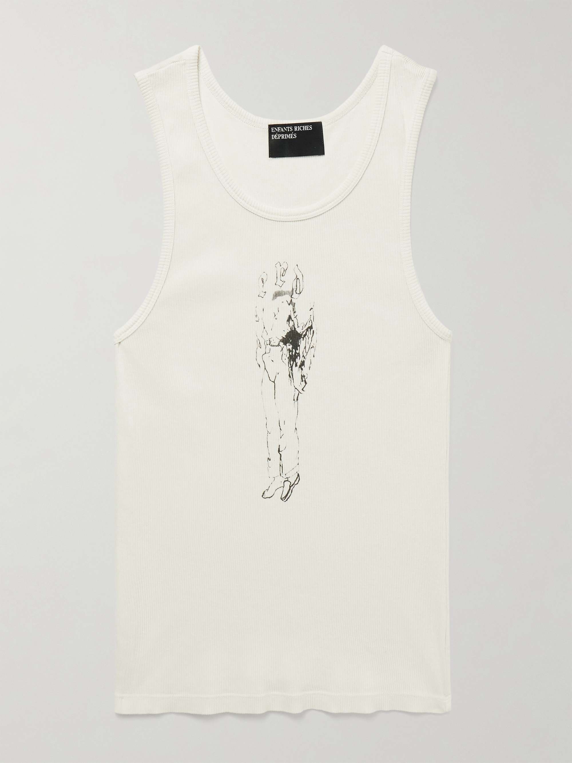 Bad Professor Logo-Print Ribbed Cotton Tank Top view