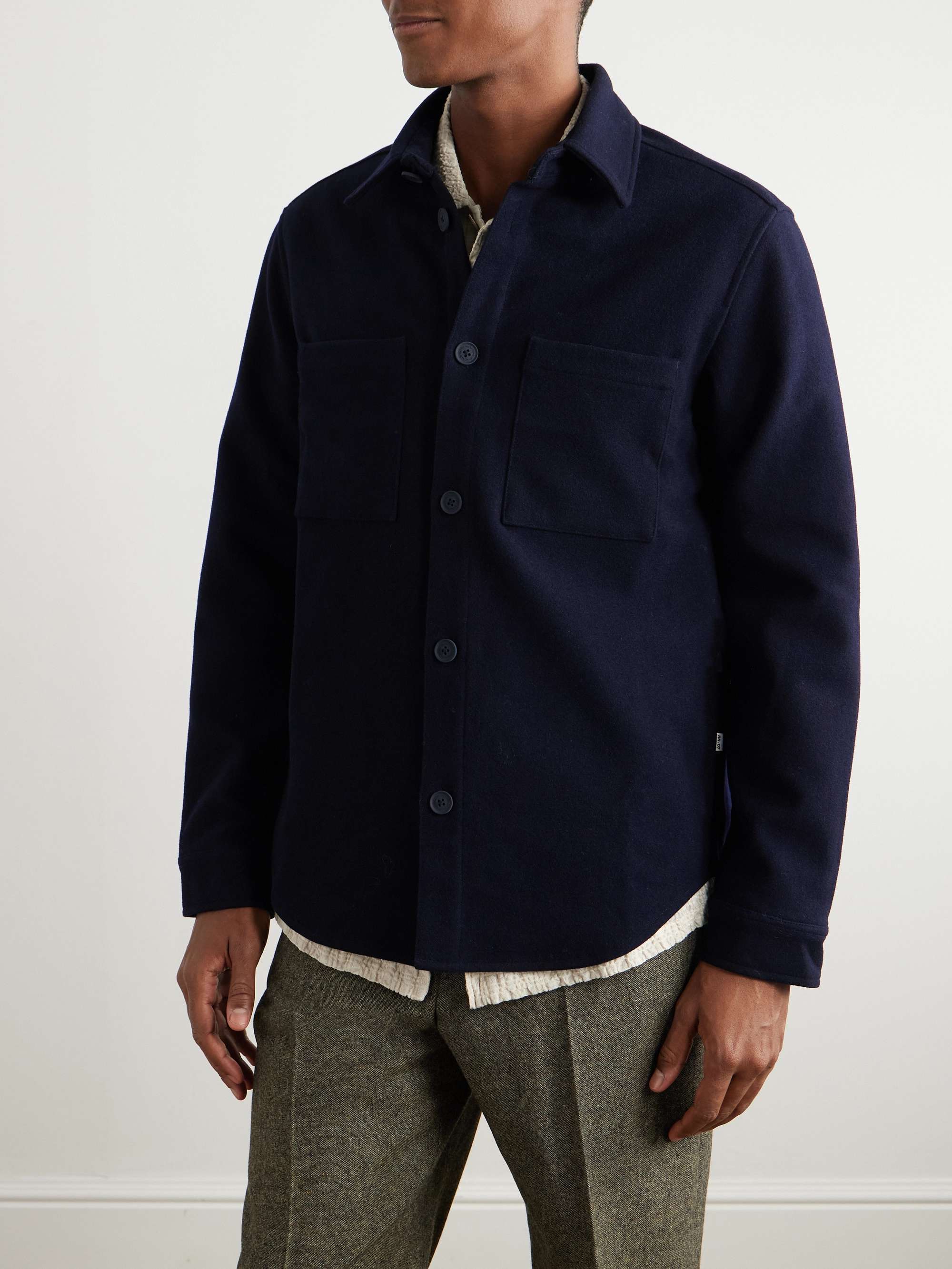Carter Brushed-Wool Overshirt view