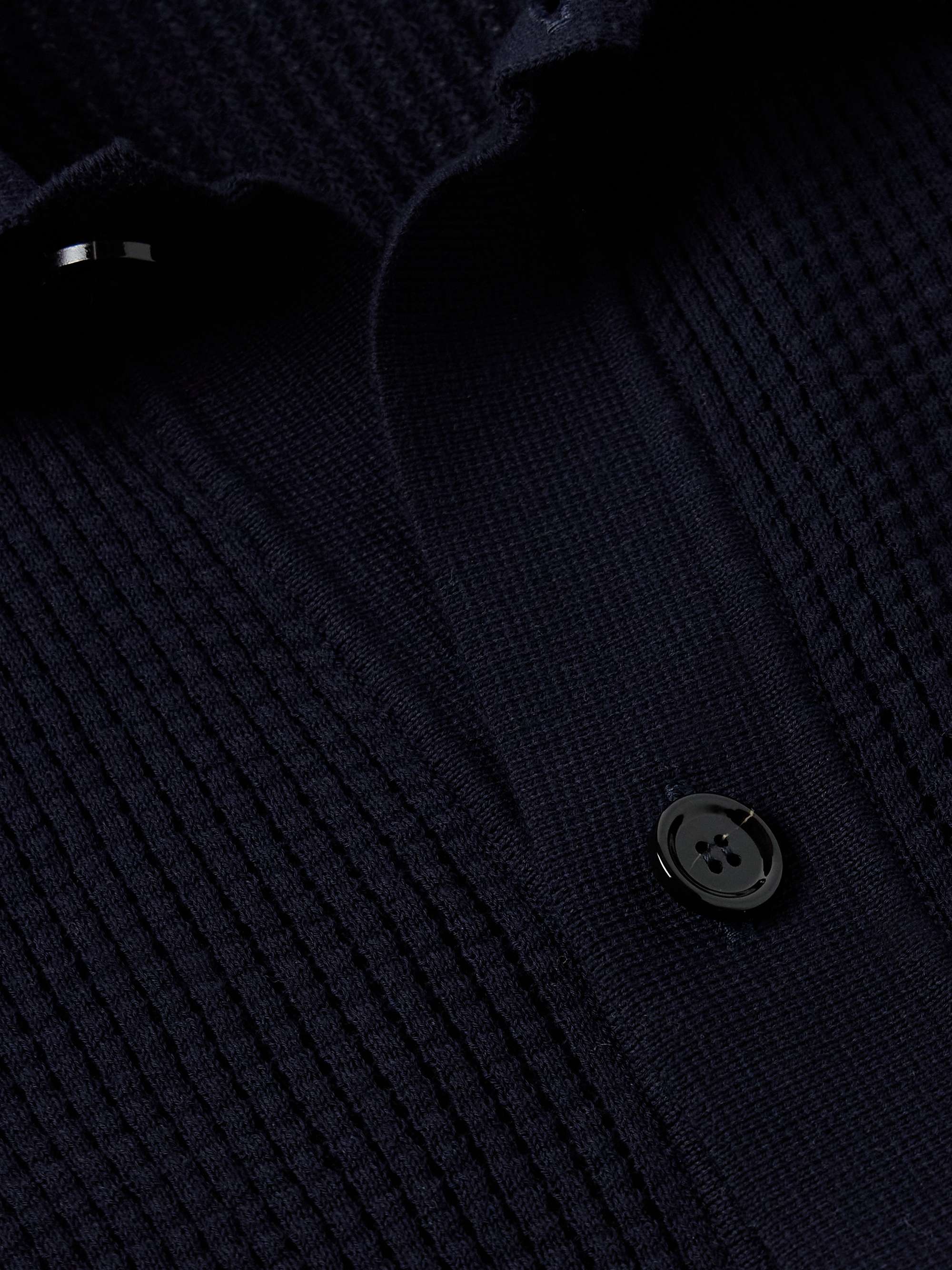 Els Slim-Fit Waffle-Knit Cotton Shirt view