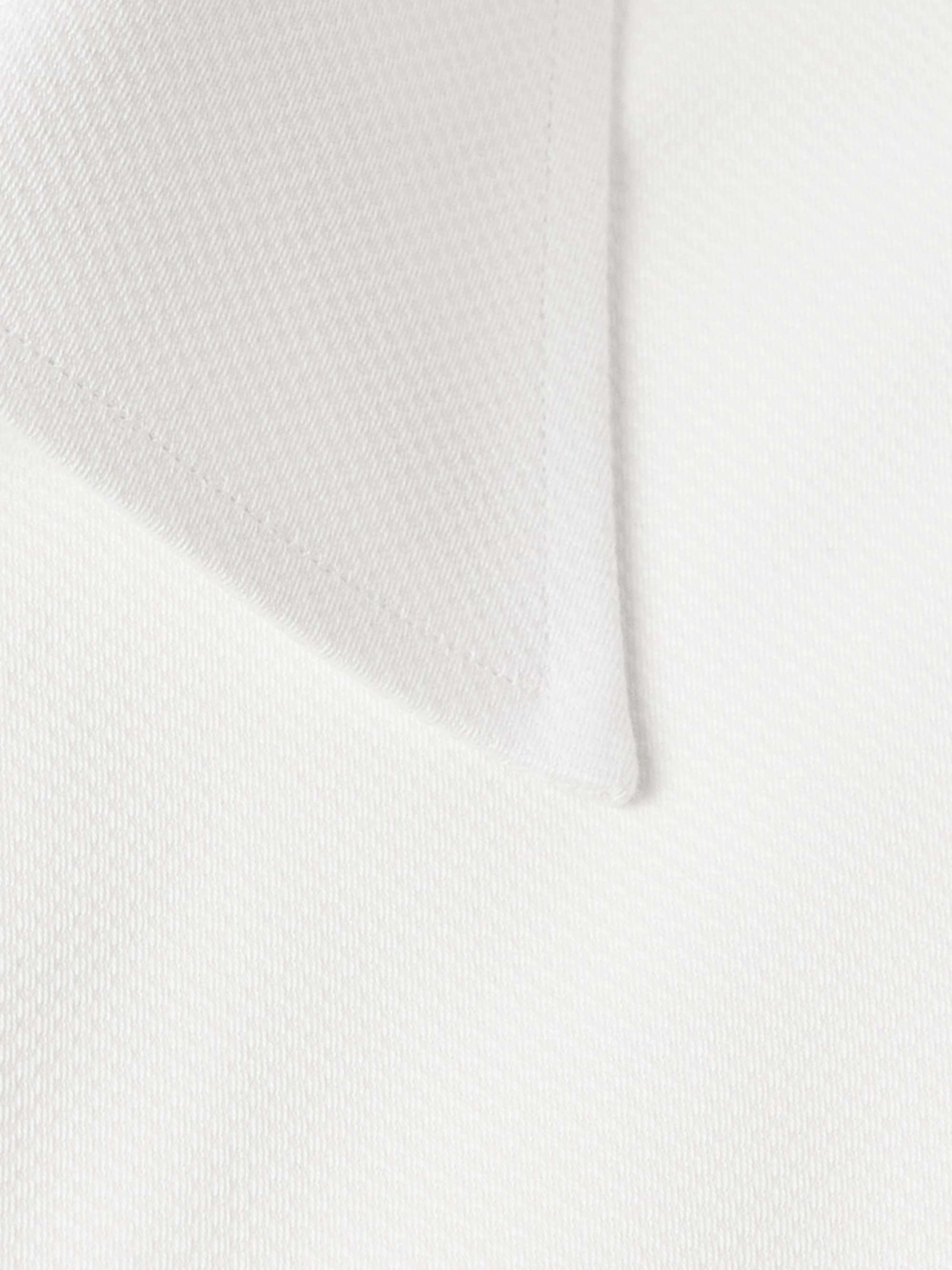 Double-Cuff Cotton-Piqué Tuxedo Shirt view