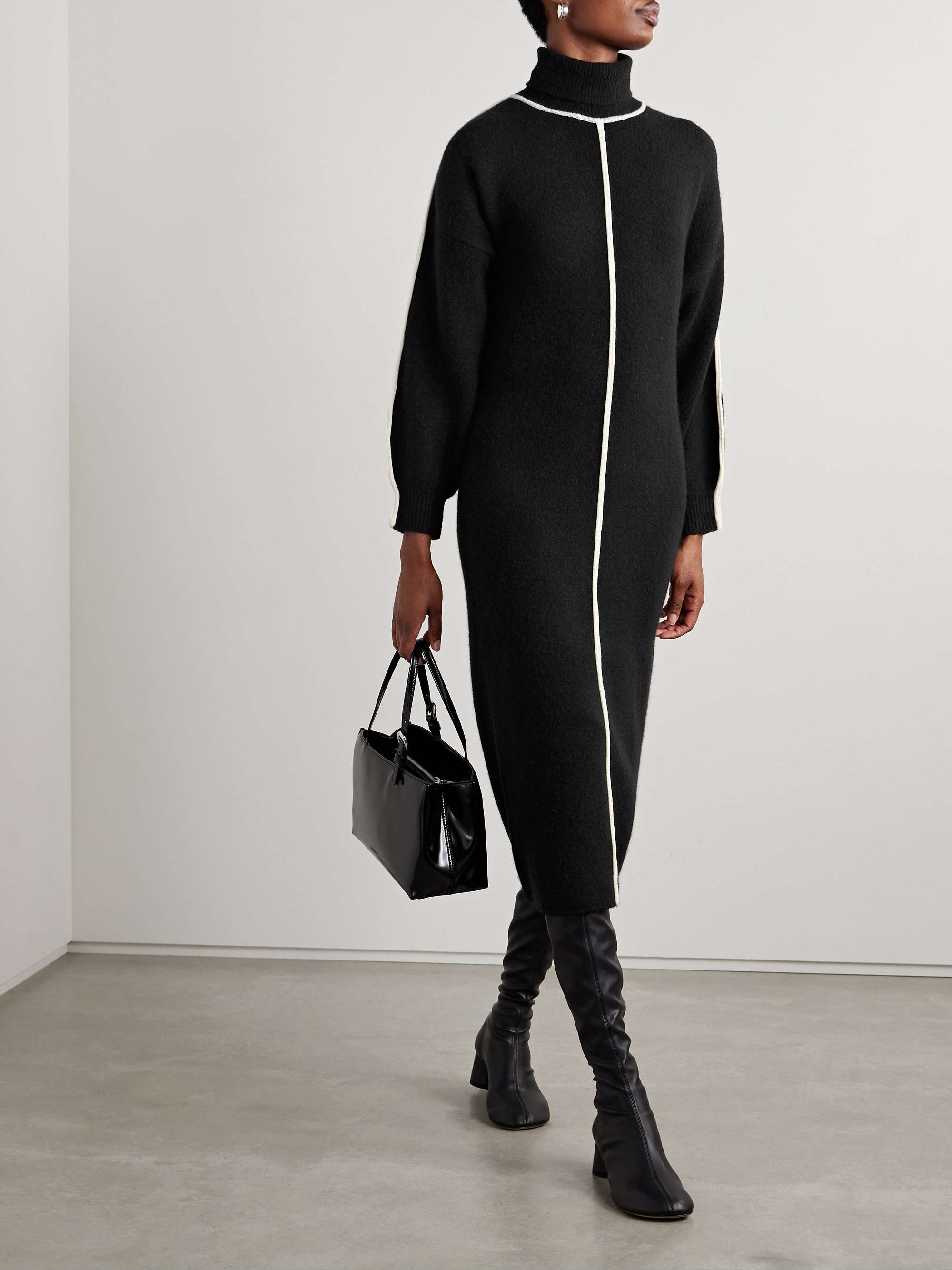 Apres knitted turtleneck midi dress view