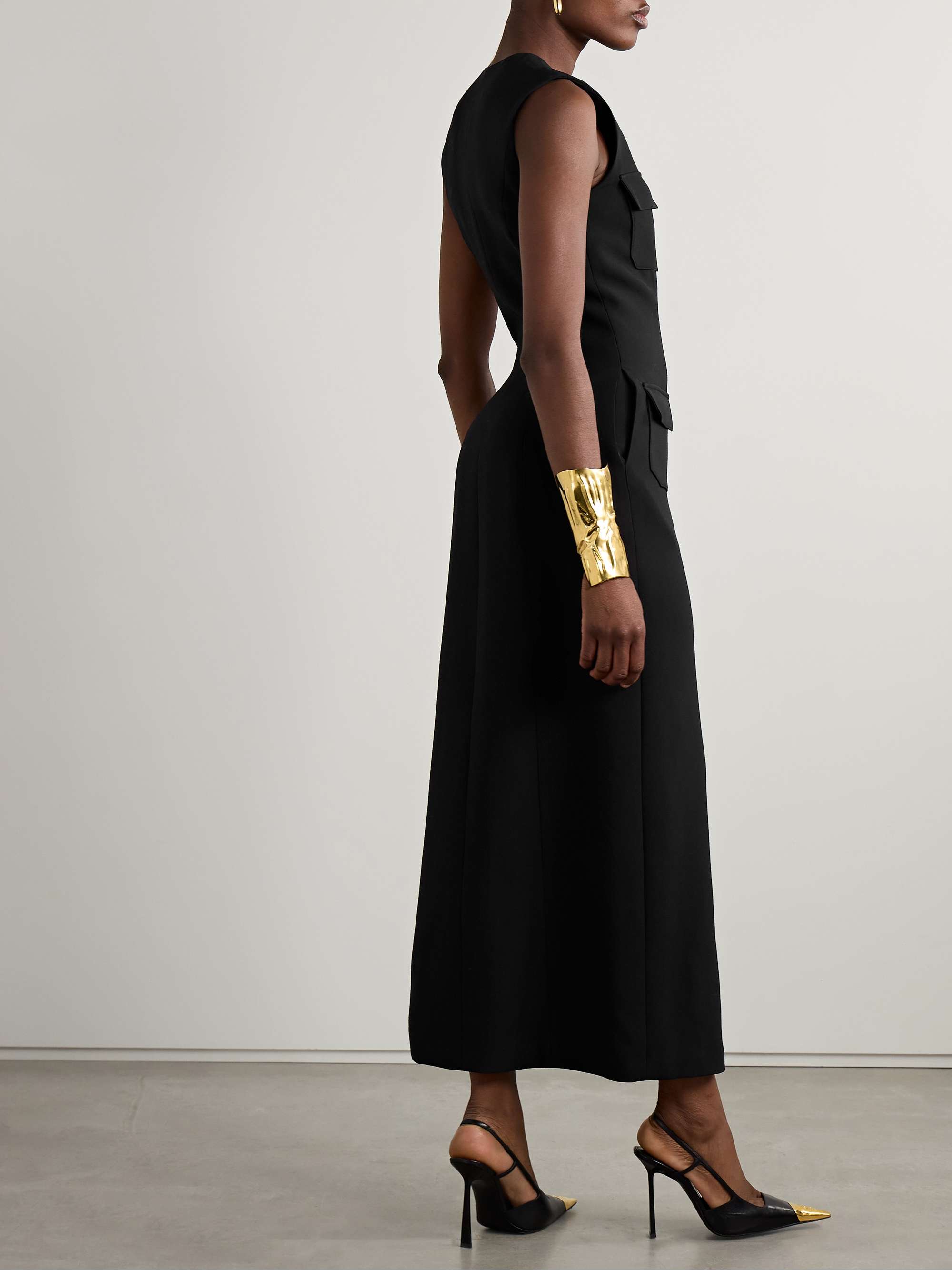 The Corinne wool-blend crepe midi dress view