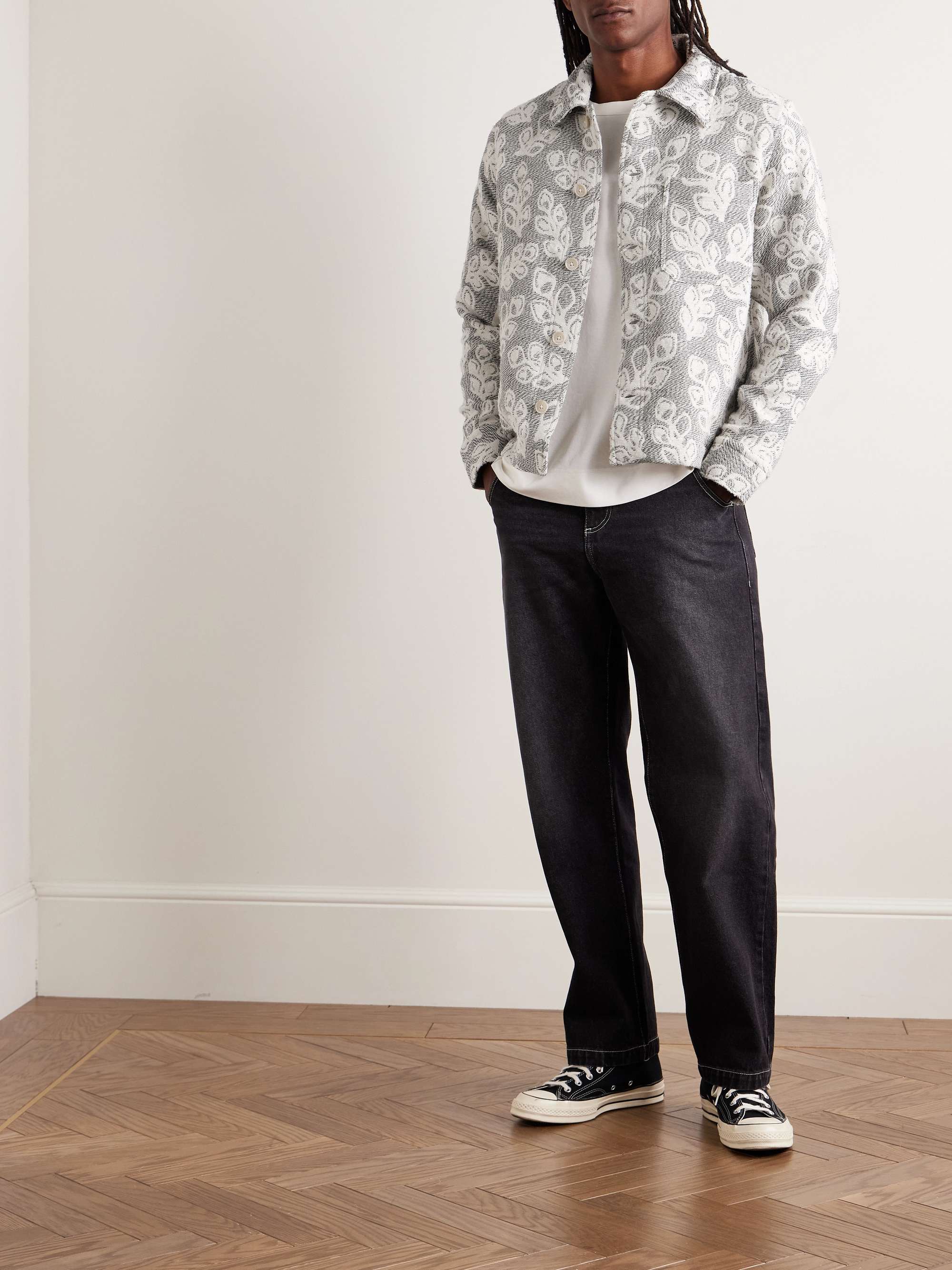 Rahim 5247 Cotton-Blend Bouclé-Jacquard Shirt Jacket view