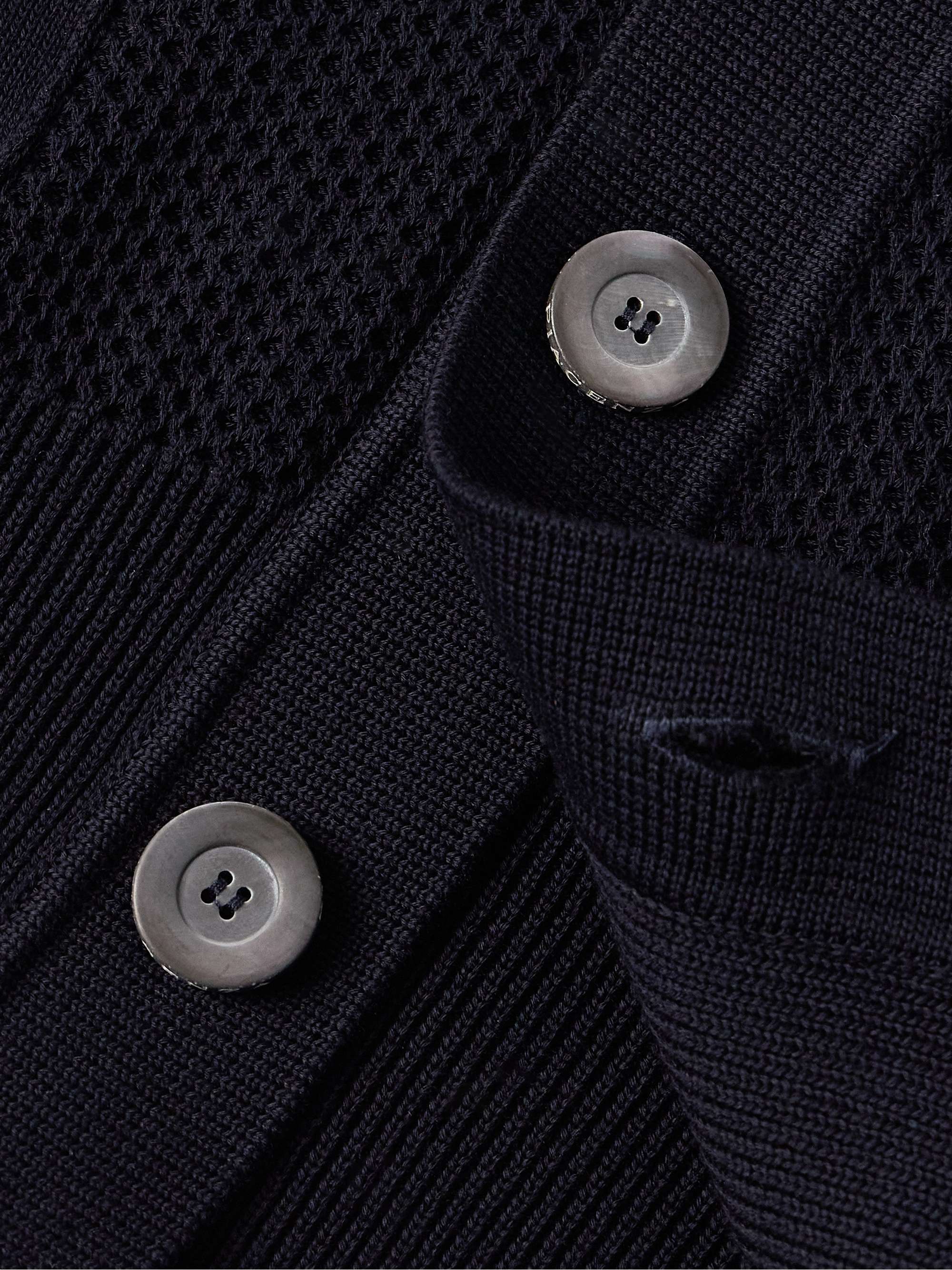 Honeycomb-Knit Cotton Overshirt view
