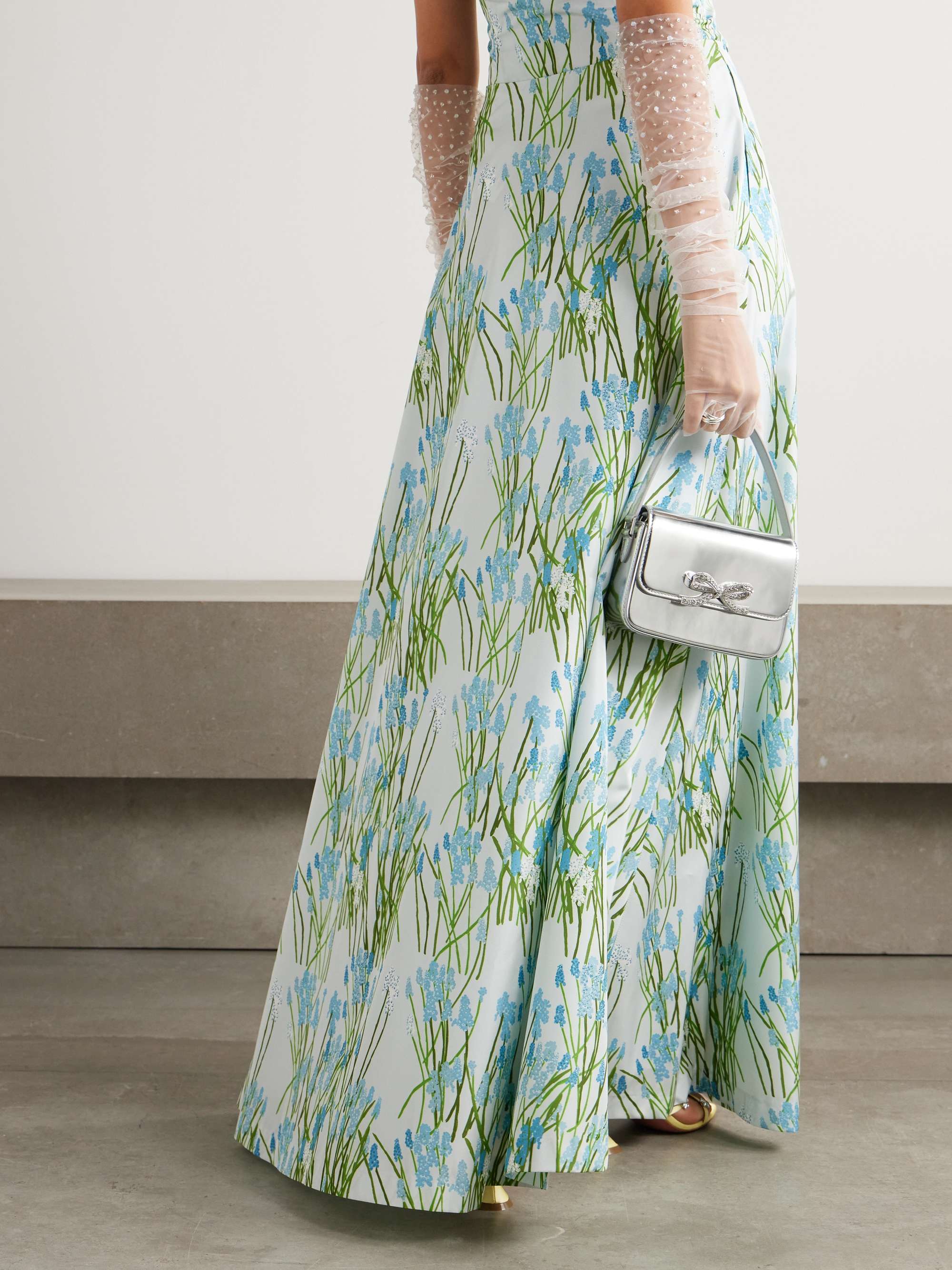 Leanne floral-print woven maxi skirt view