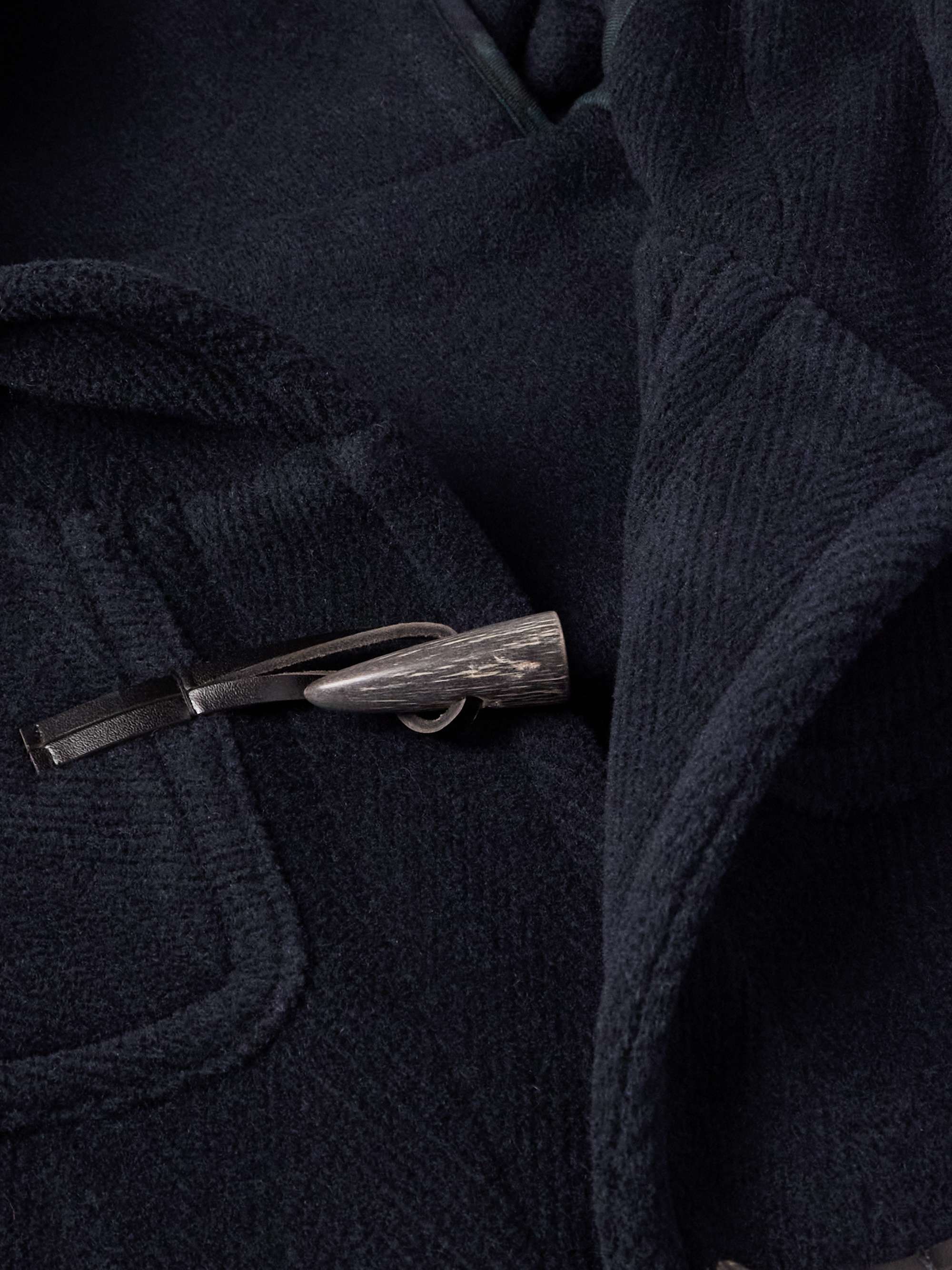 Herringbone Wool-Blend Hooded Duffle Coat view