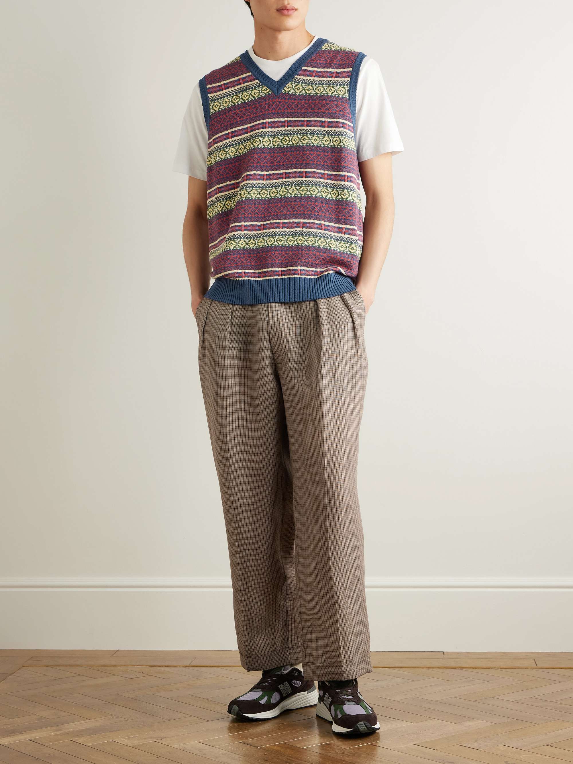 Fair Isle Linen and Cotton-Blend Sweater Vest view