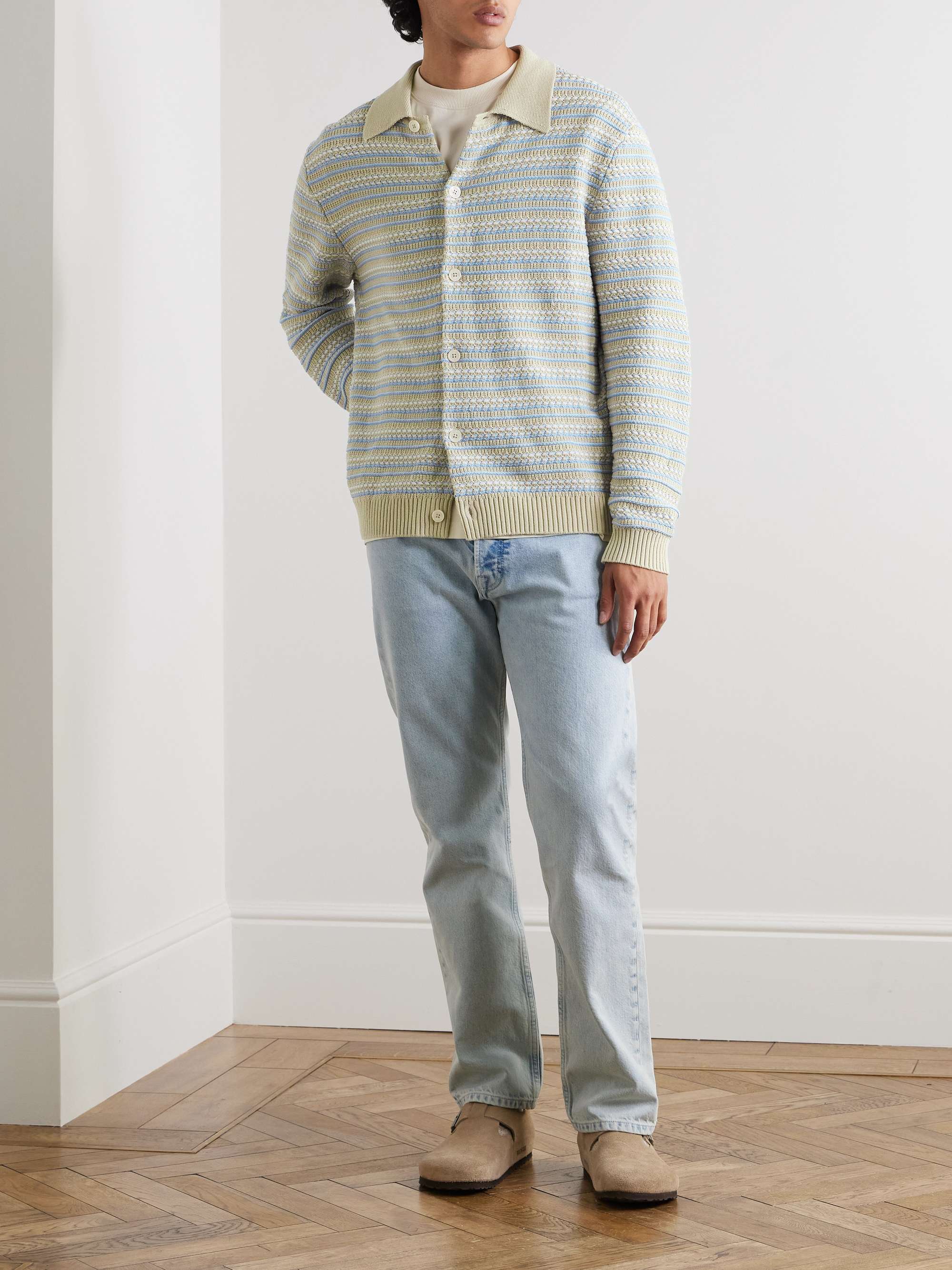 Jackie 6636 Striped Organic Cotton Cardigan view