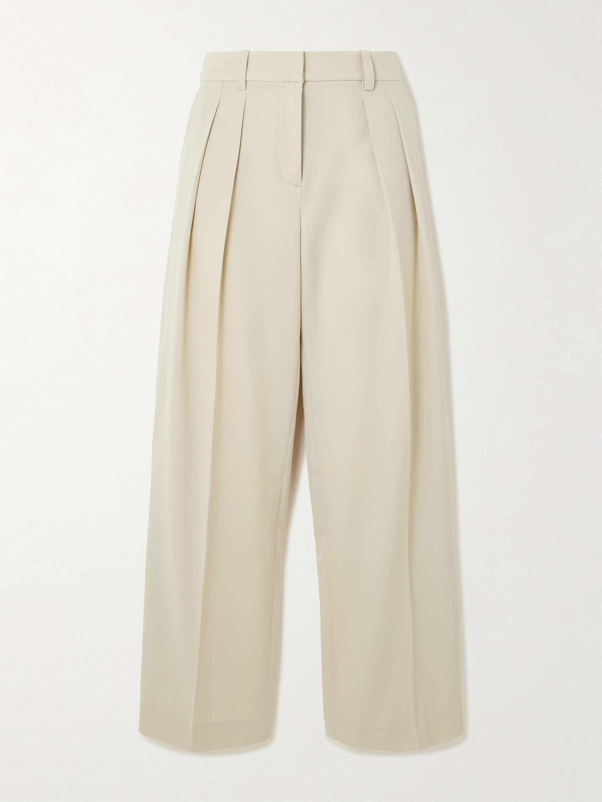 Daytona pleated grain de poudre wide-leg pants view