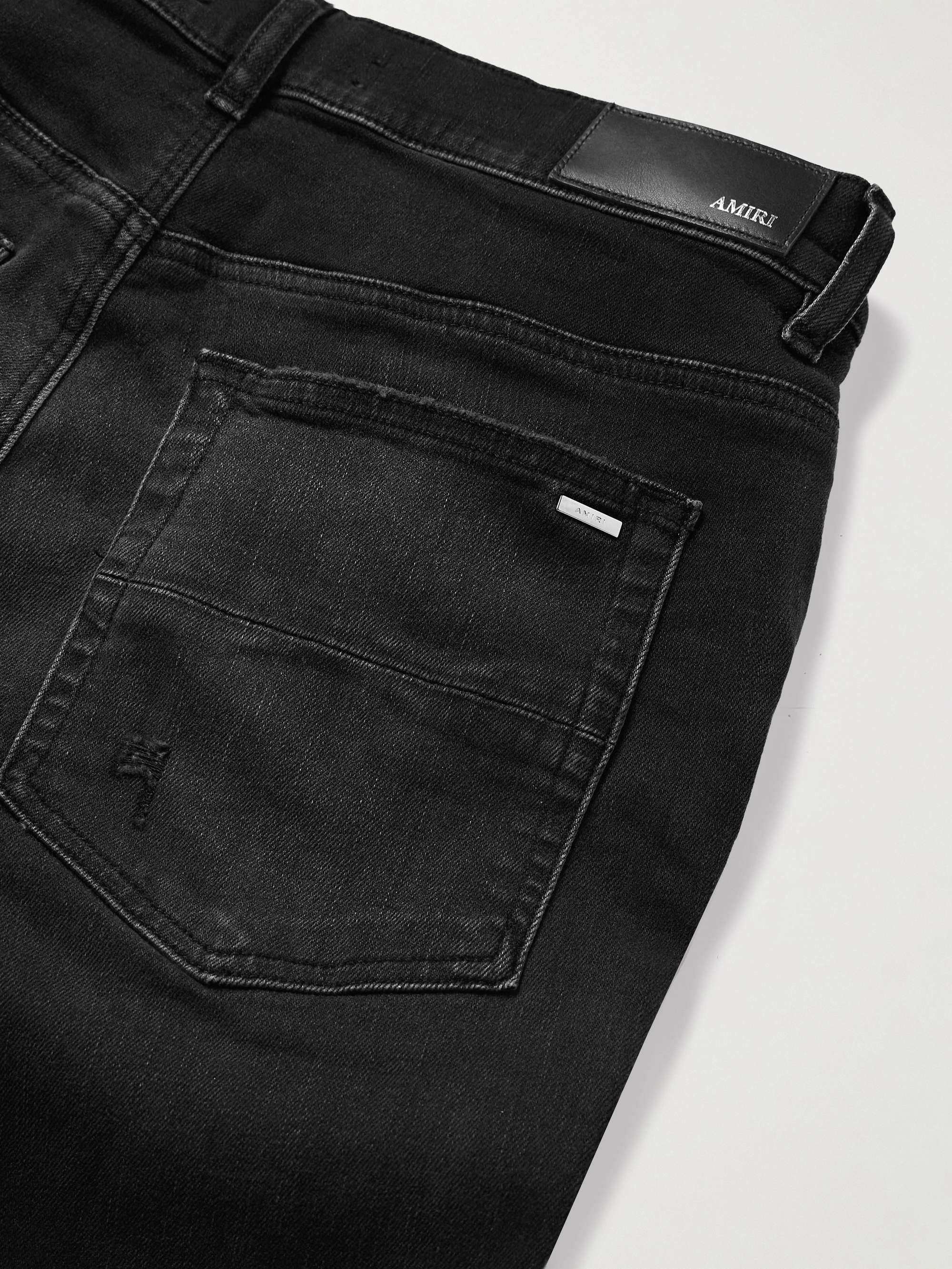 Bones Skinny-Fit Appliquéd Distressed Jeans view