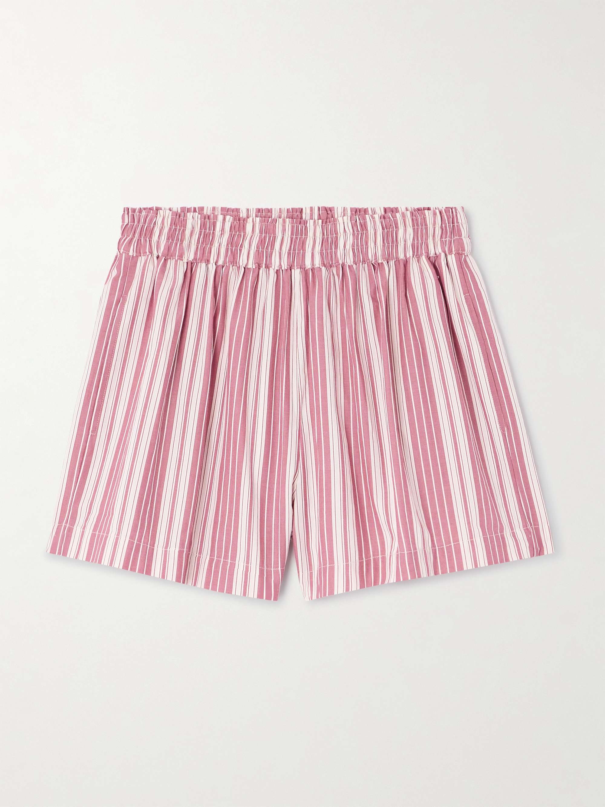 Elva striped cotton shorts view