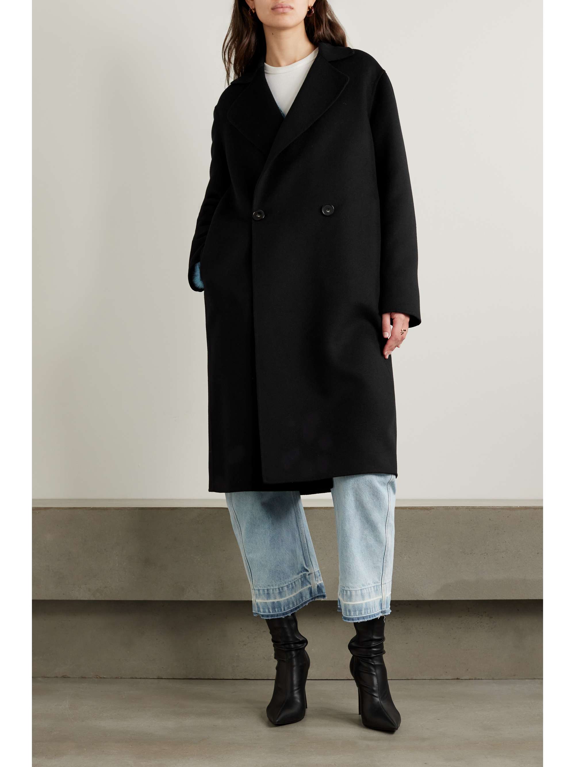 Iconic double-breasted wool coat view