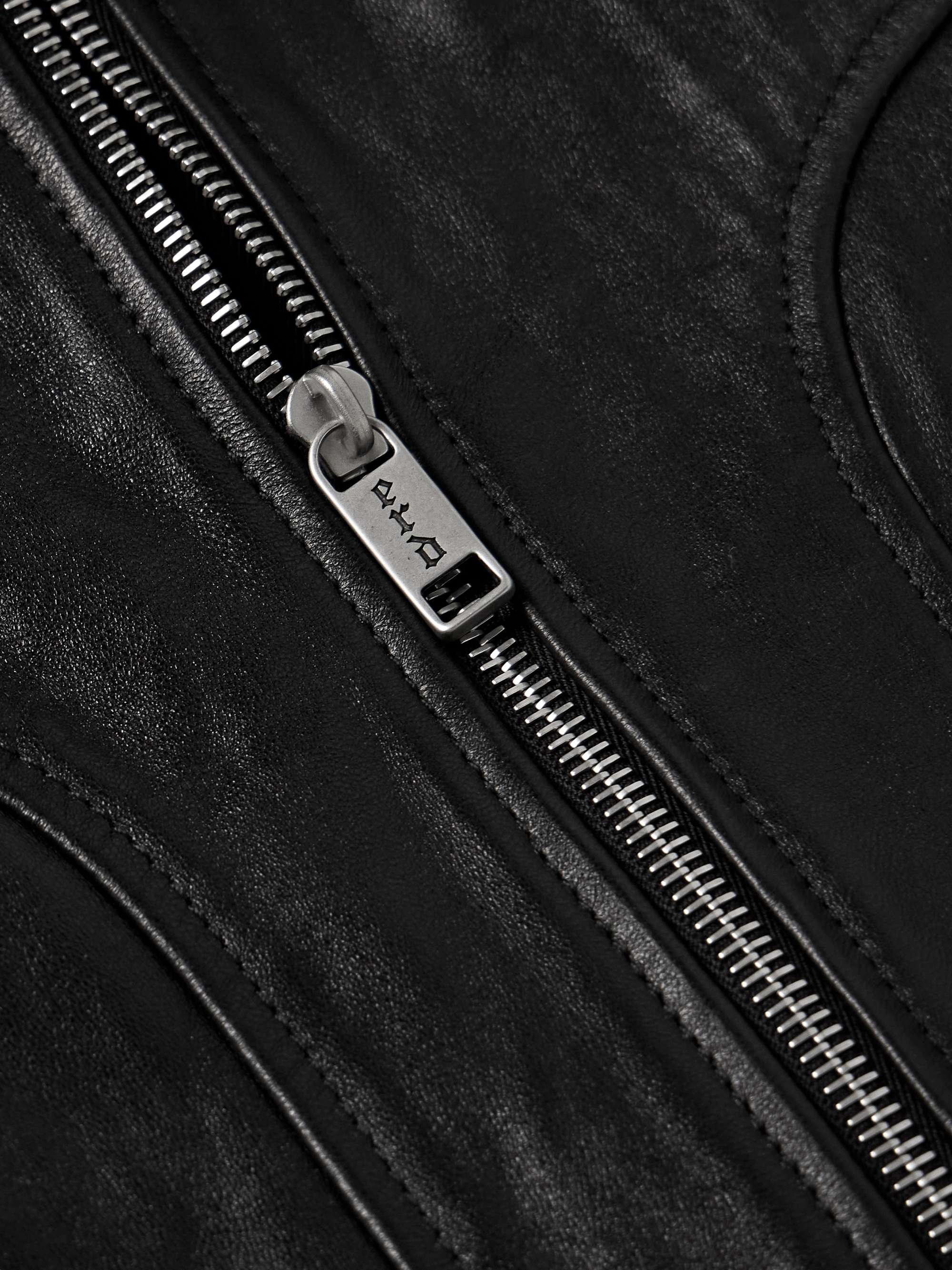 Television Panelled Leather Jacket view