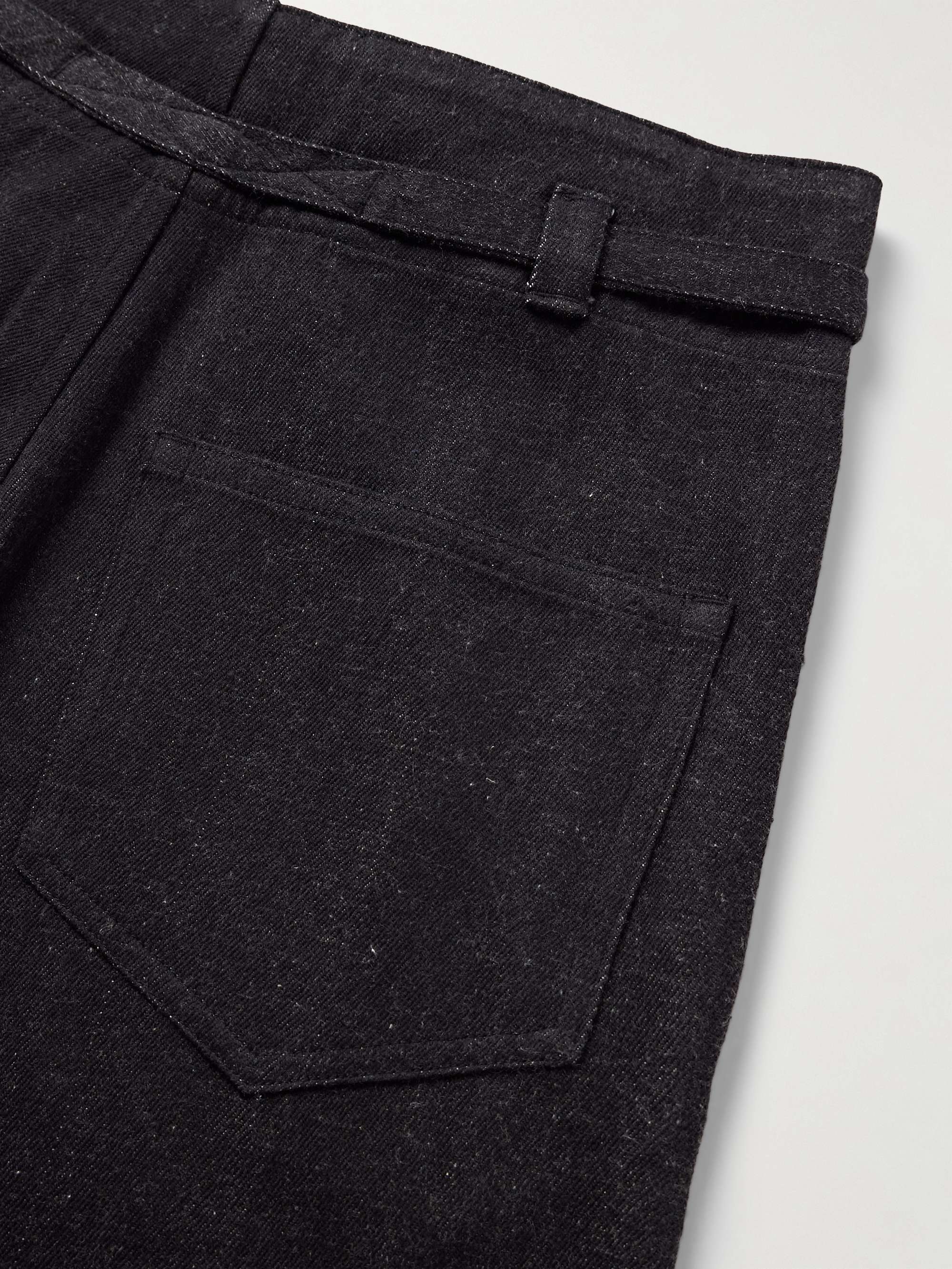 Fauji Belted Embroidered Cotton-Twill Trousers view