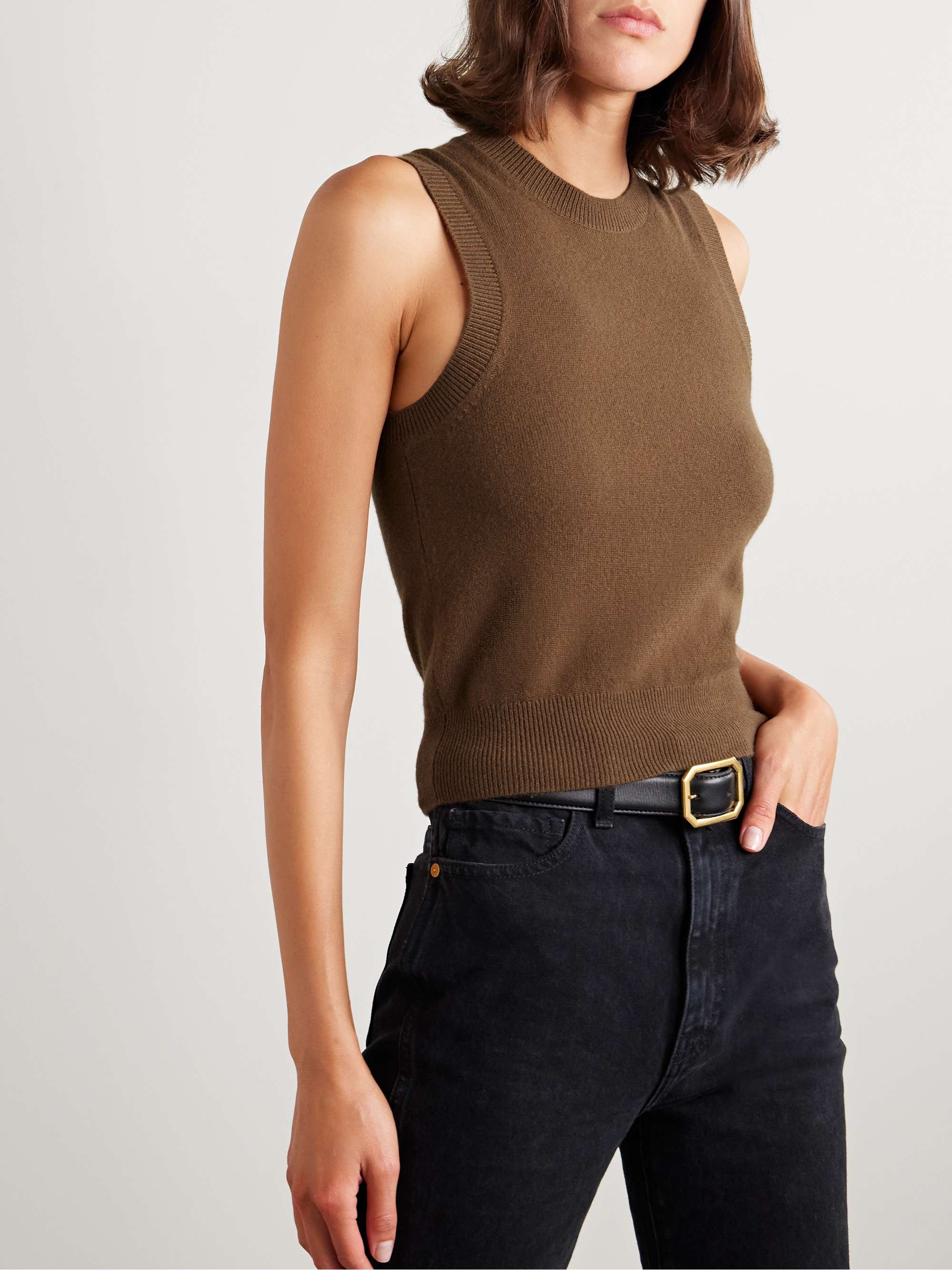 May cashmere tank view
