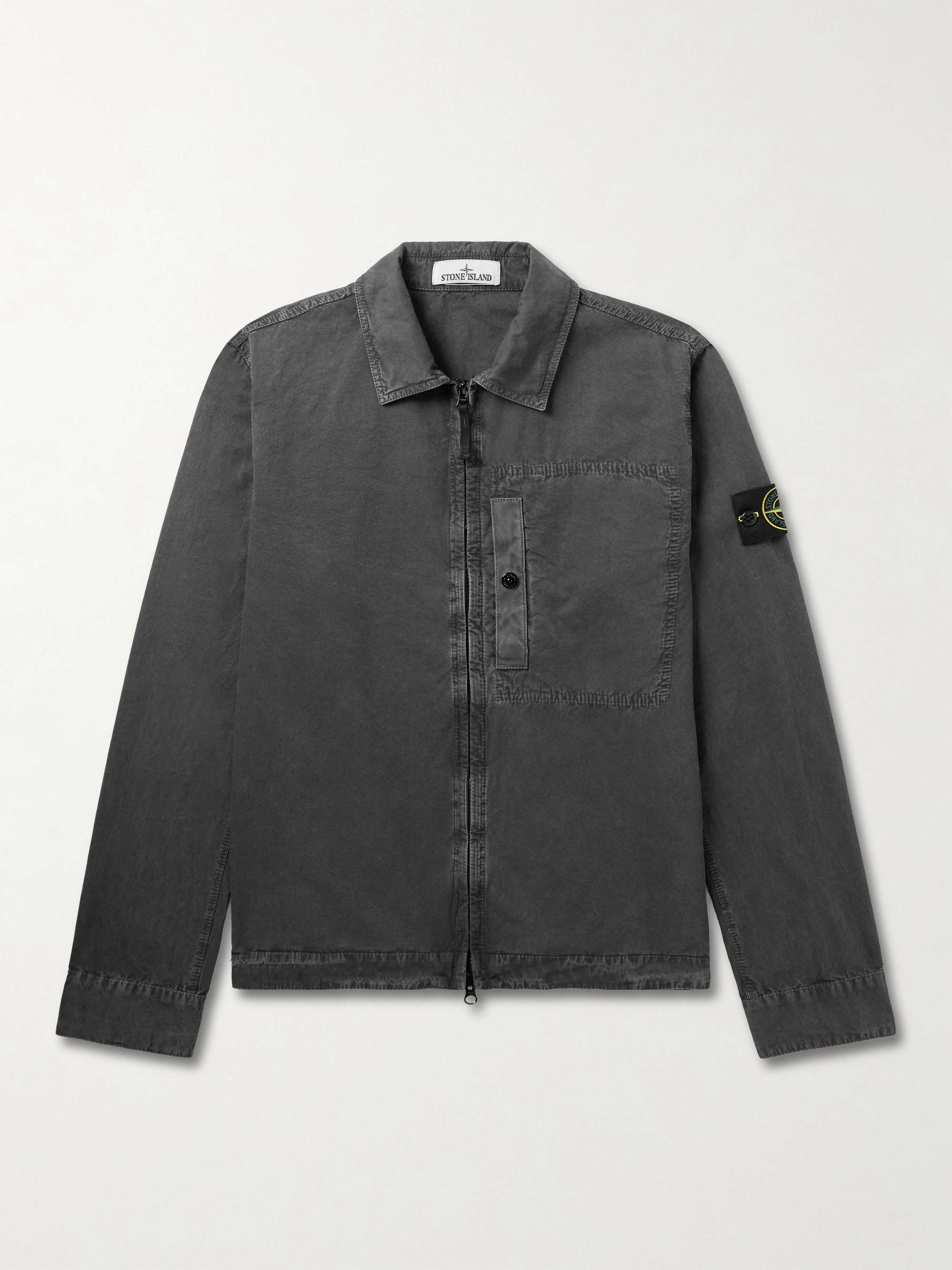 Logo-Appliquéd Cotton Overshirt view