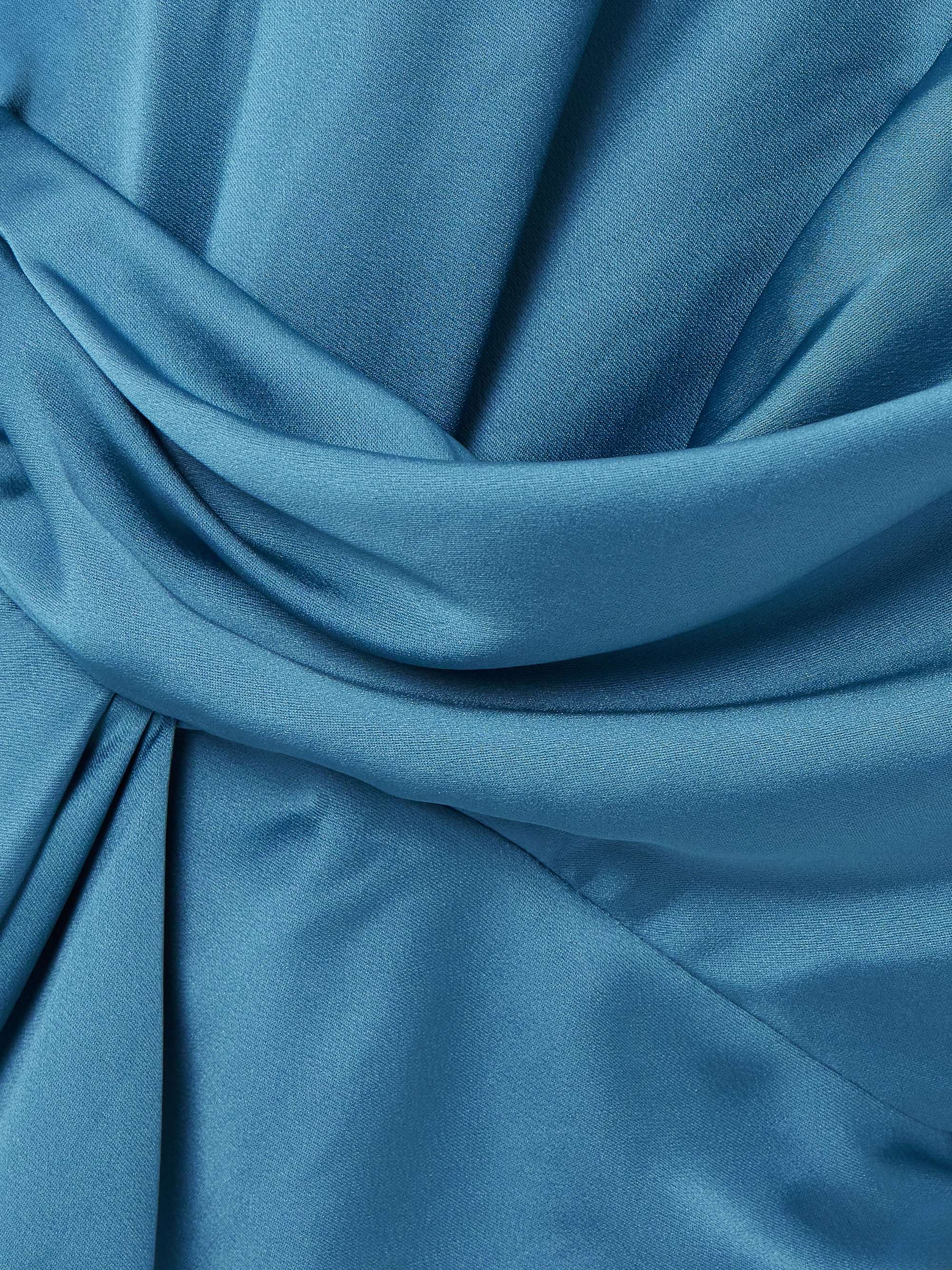 Talit wrap-effect draped satin mini dress view