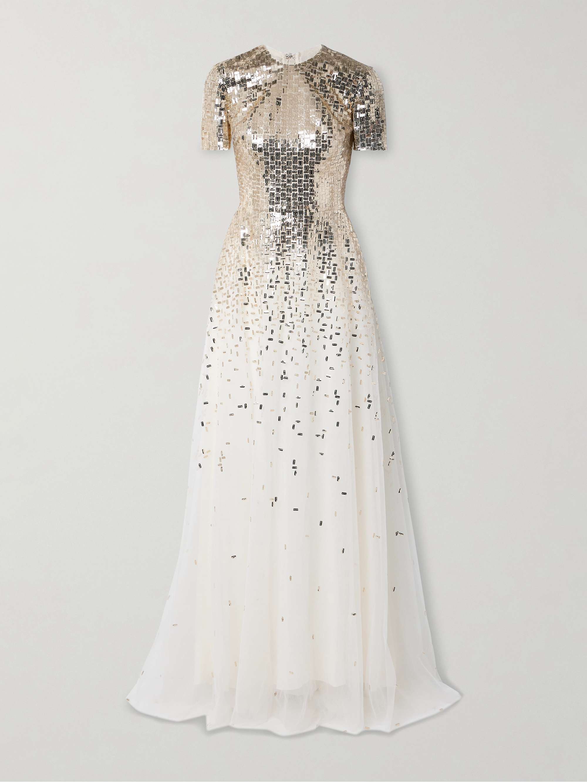 Sequin-embellished tulle gown view