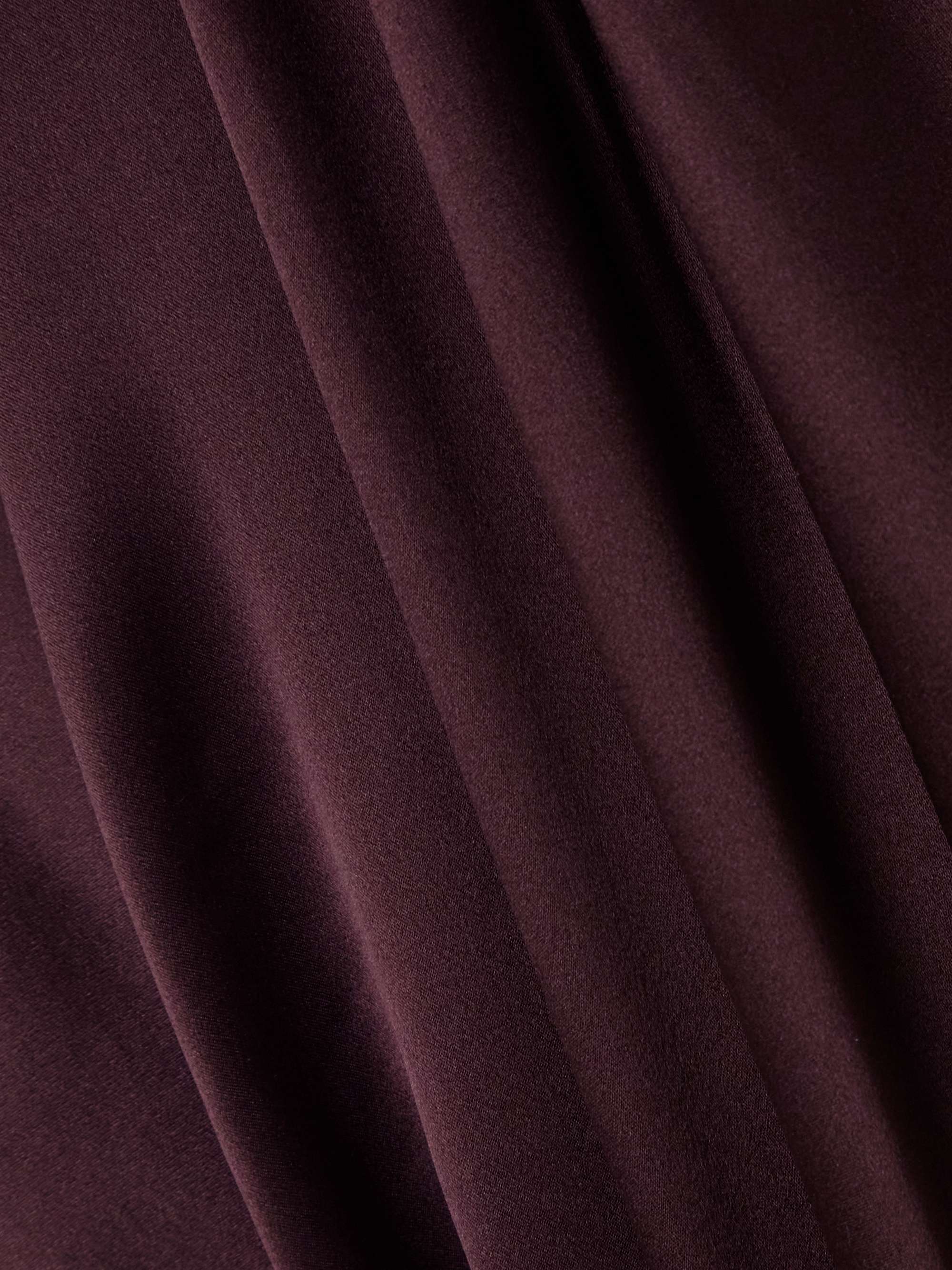 Aeris draped one-shoulder silk-satin gown view