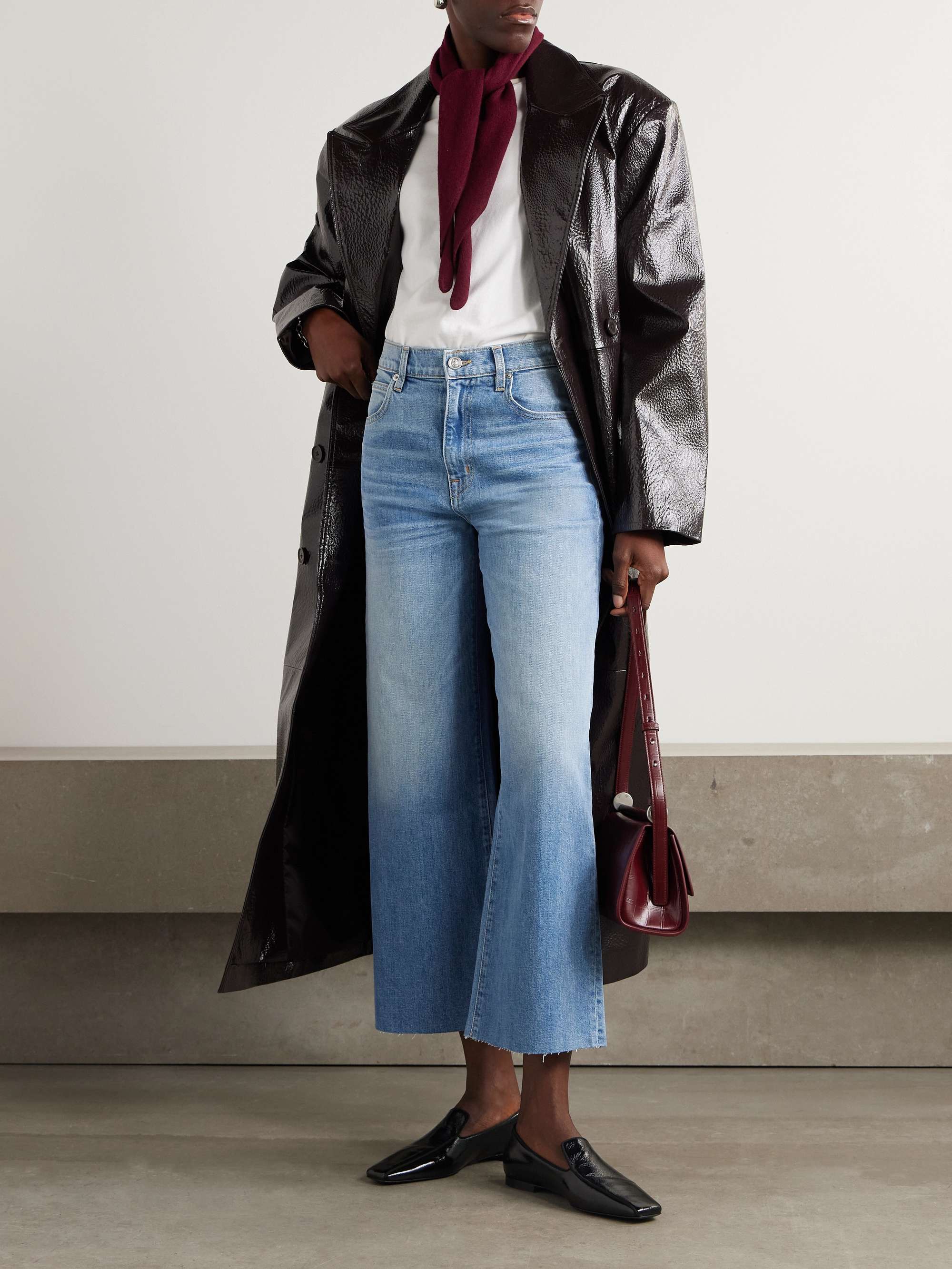 Grace cropped high-rise wide-leg jeans view