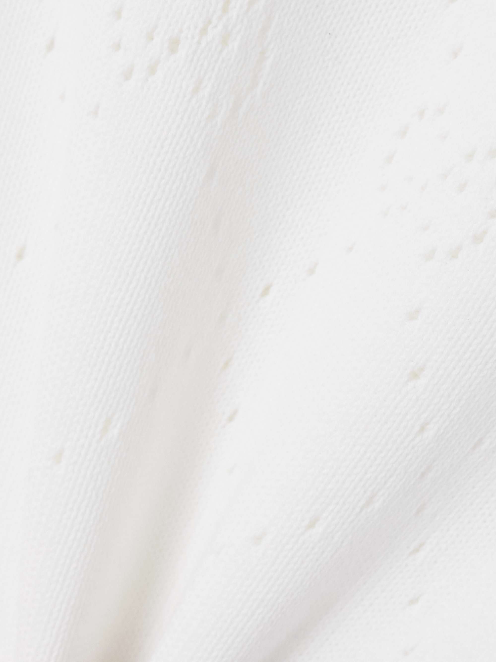 Pointelle-knit cotton sweater view