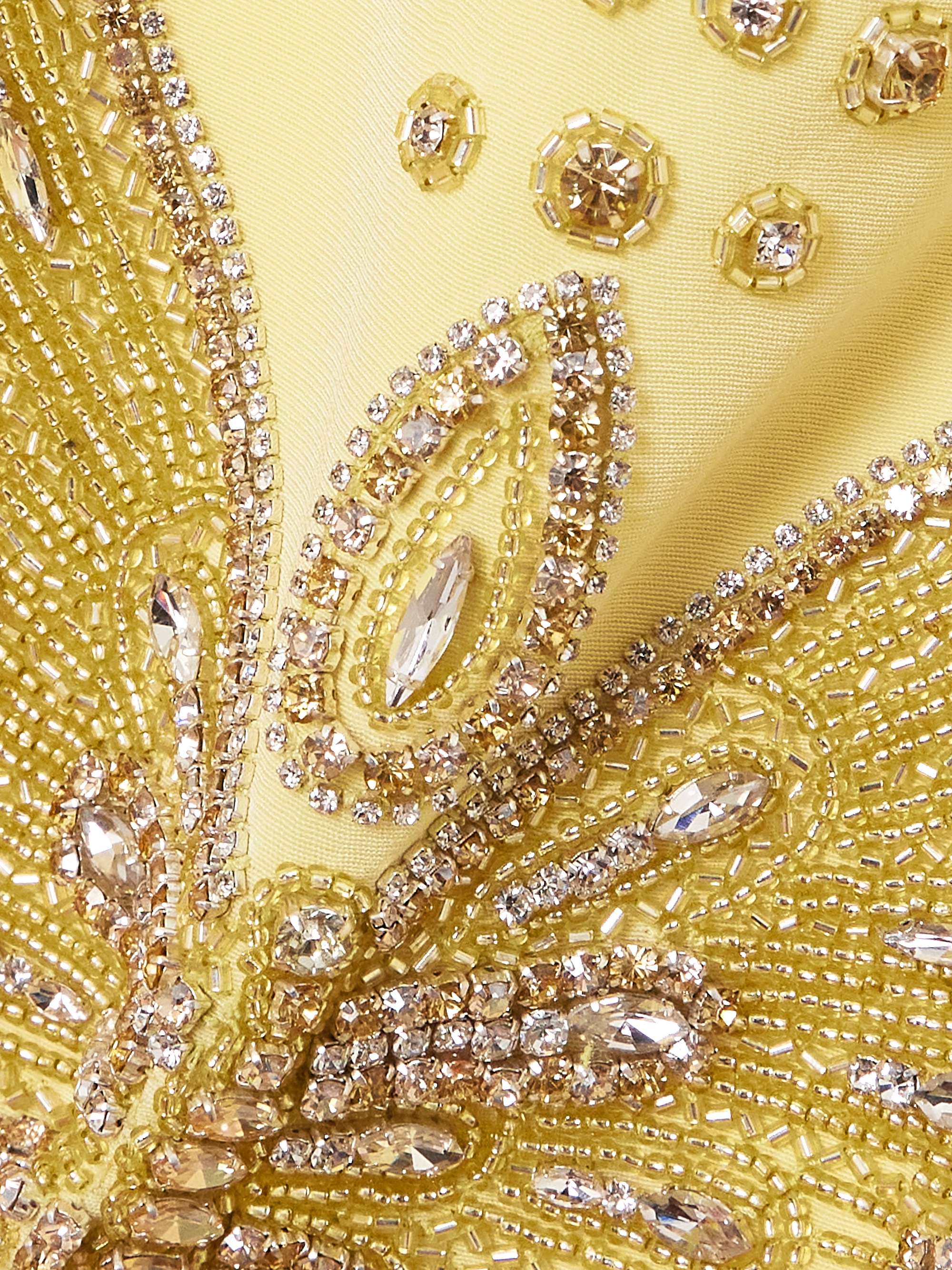 Embellished silk-blend crepe gown view
