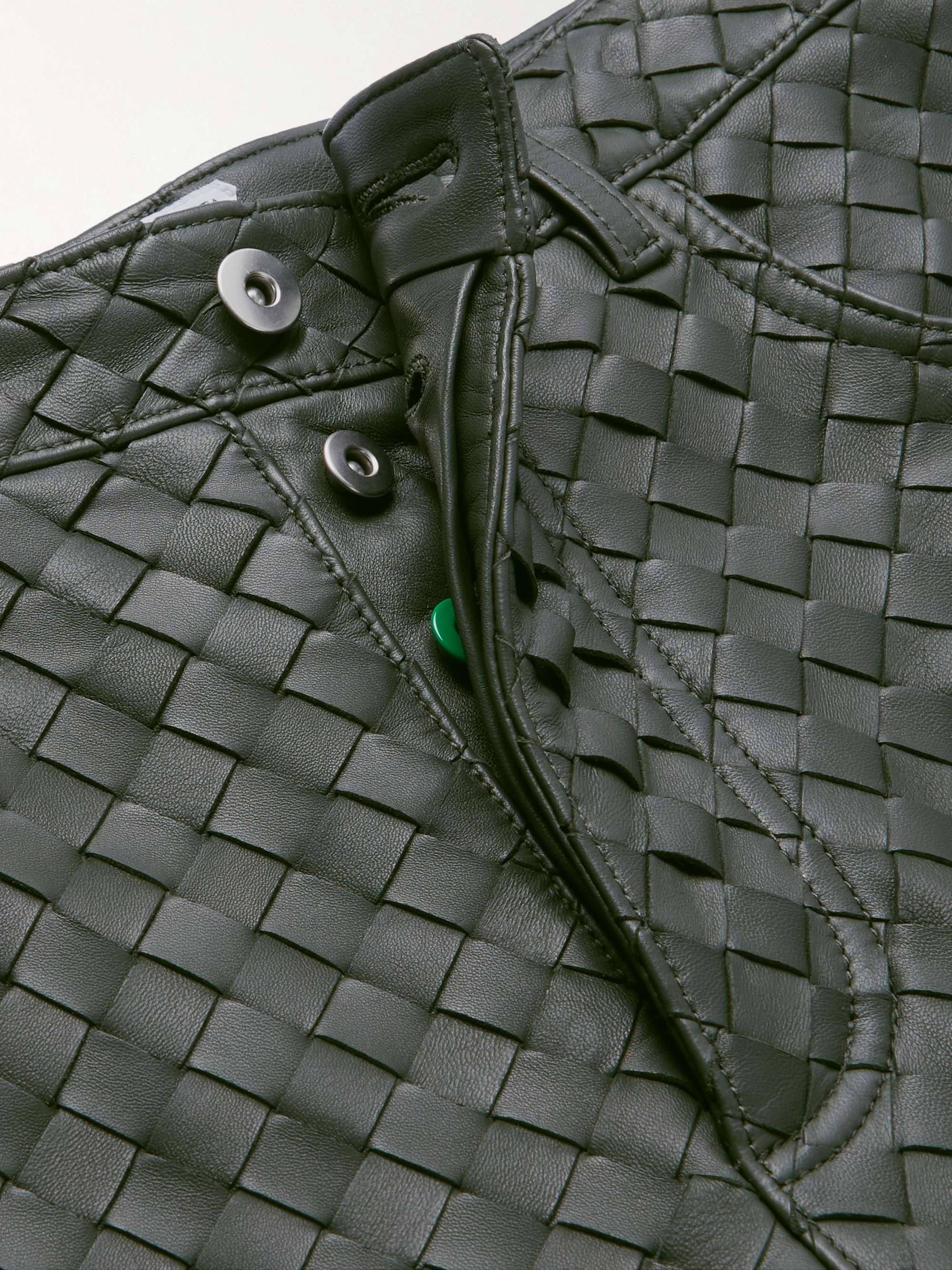 Intrecciato Leather Trousers view