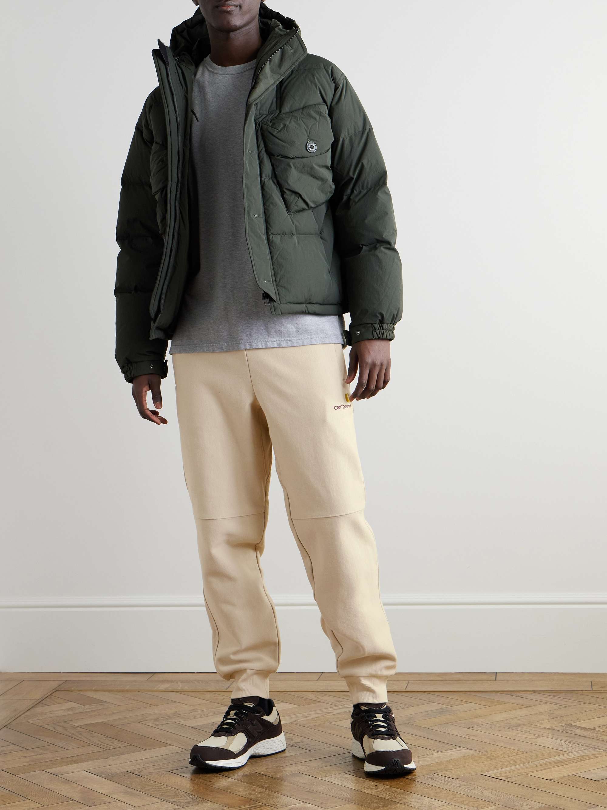 American Script Tapered Cotton-Blend Jersey Sweatpants view
