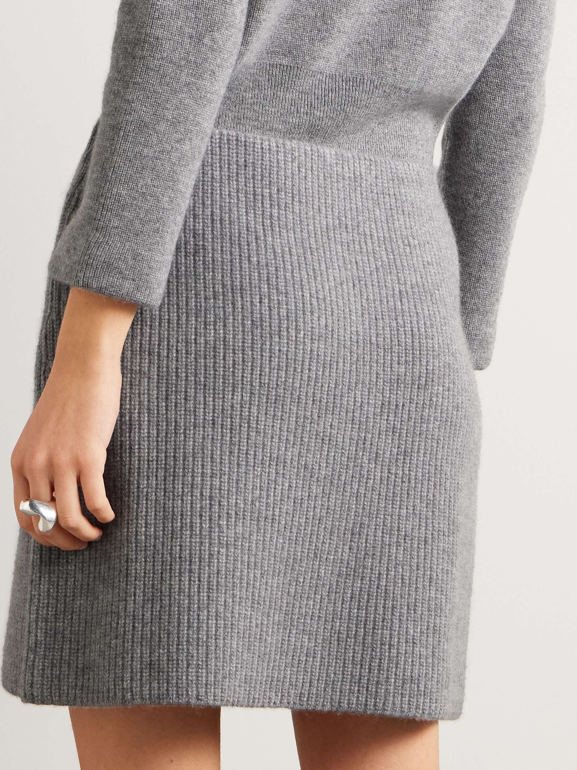 Mathilde ribbed cashmere mini skirt view