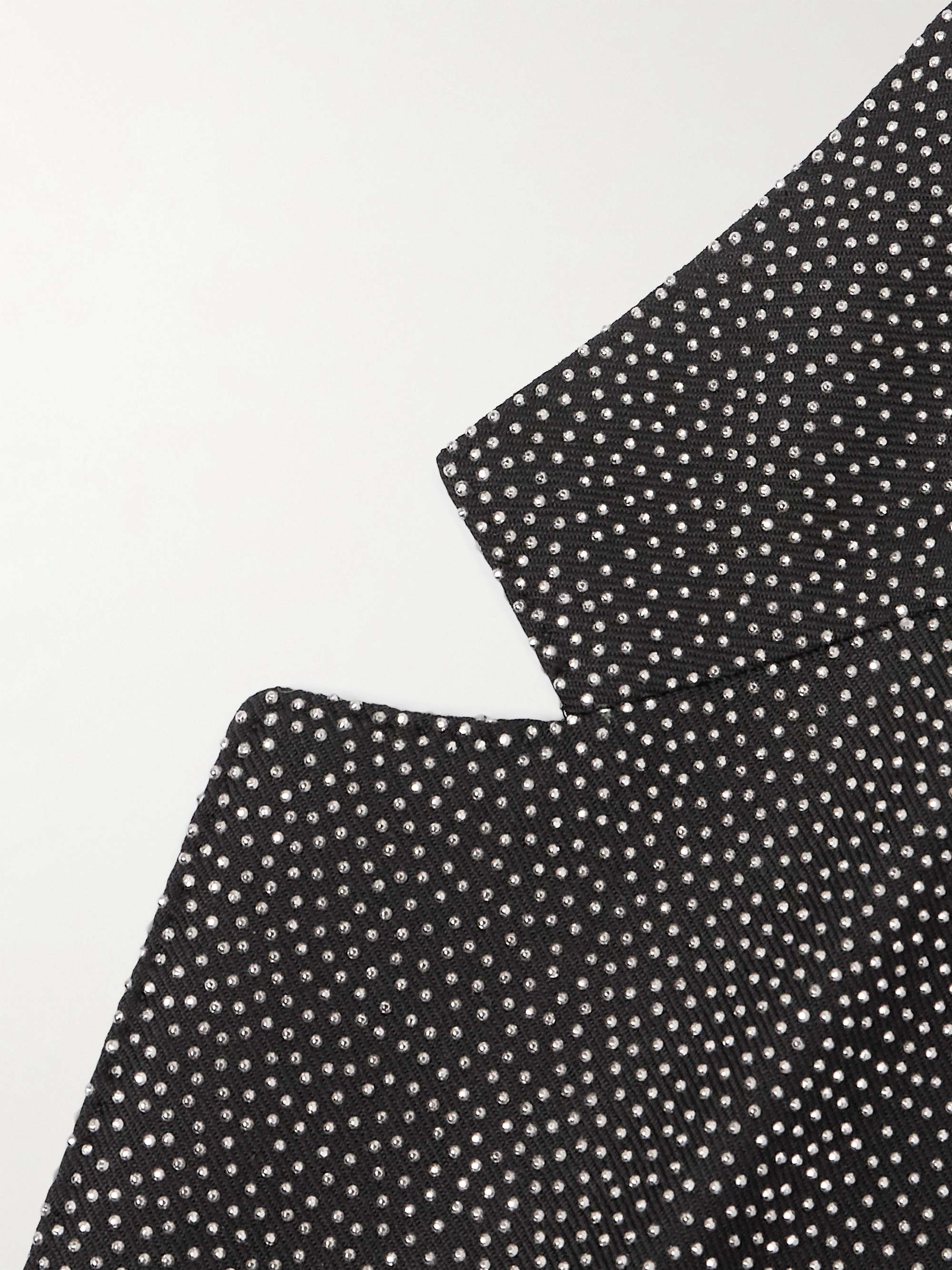 Crystal-Embellished Virgin Wool-Gabardine Blazer view