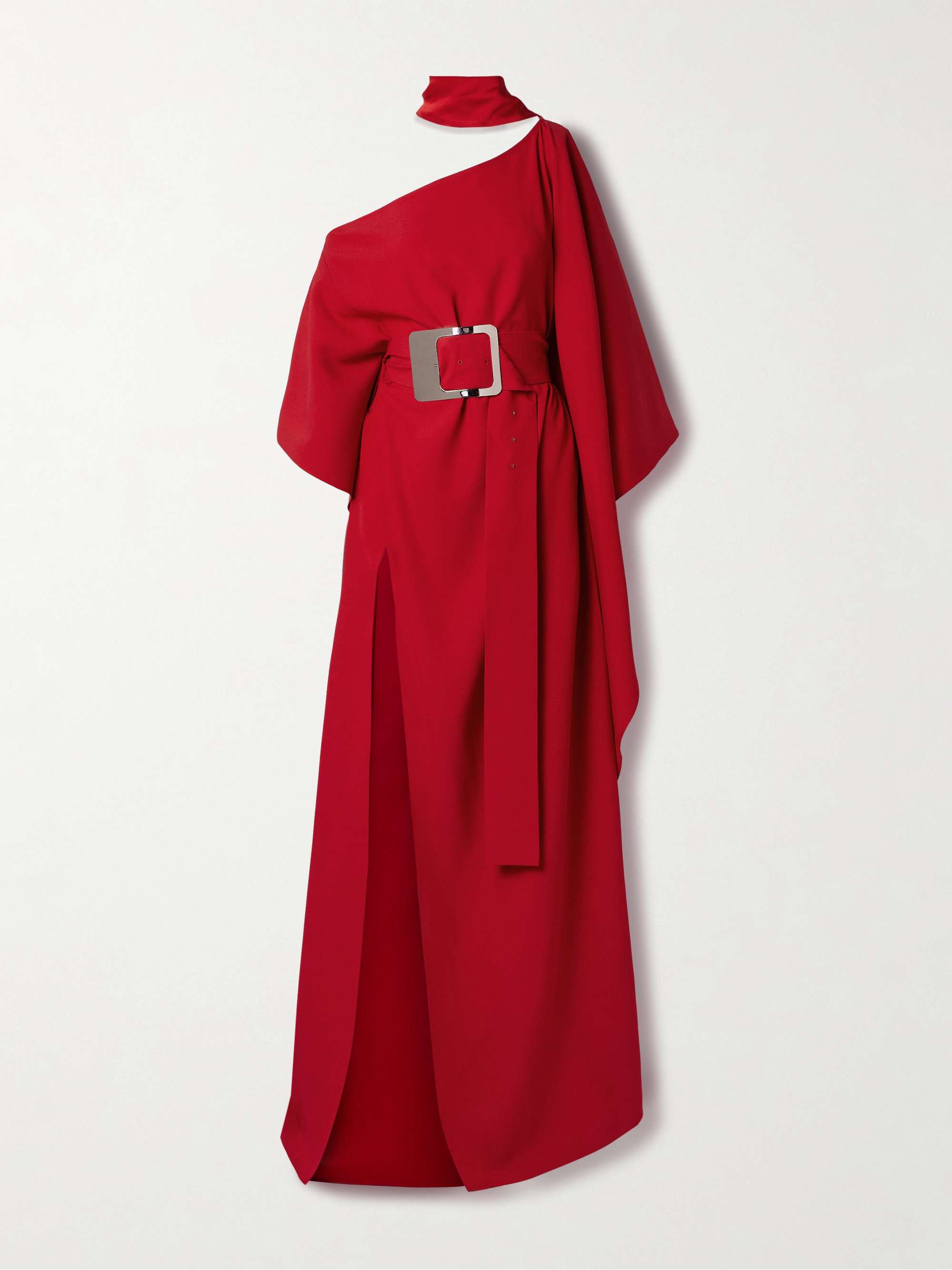 Taylor belted one-shoulder cady kaftan view