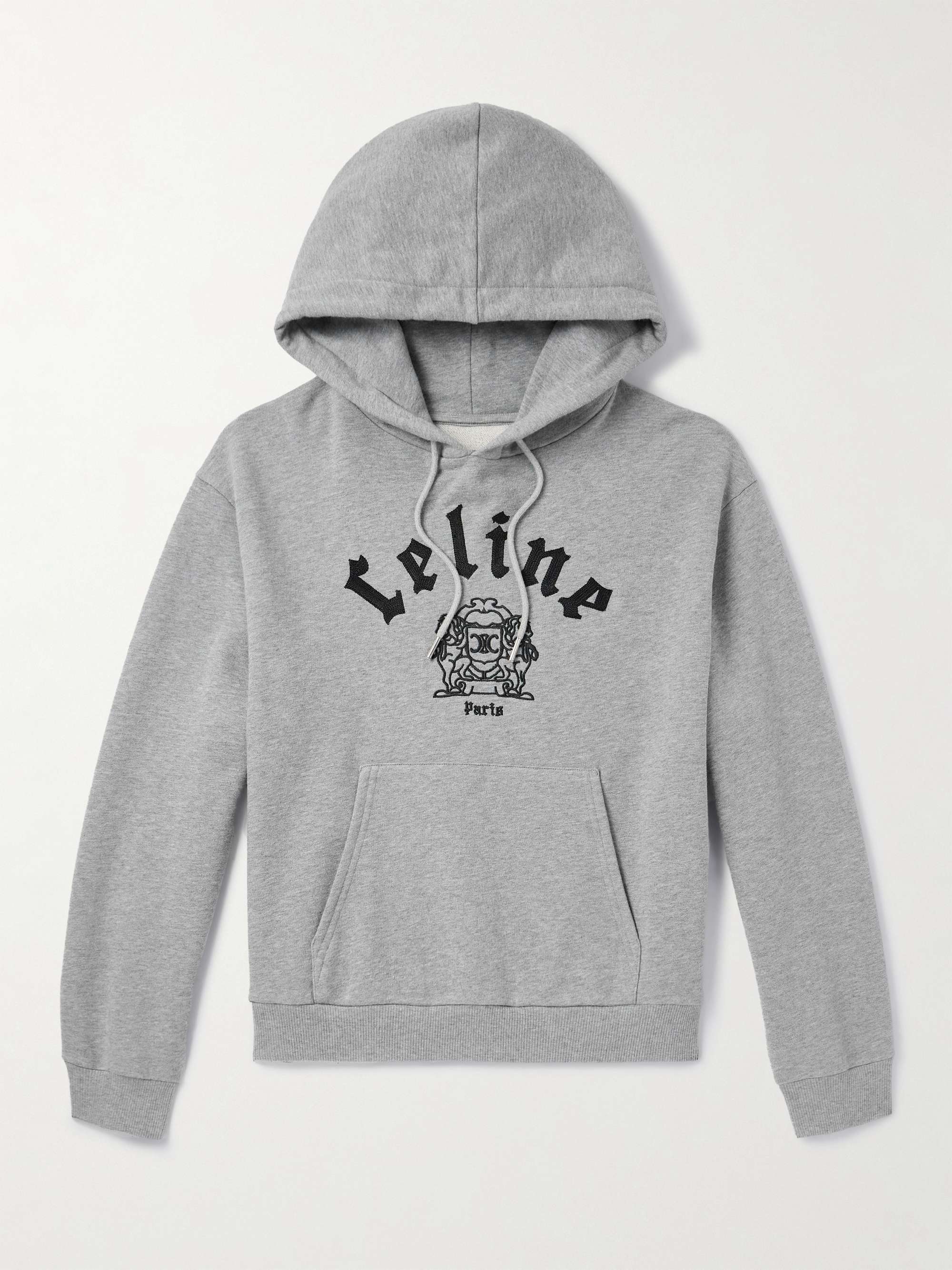 Cropped Logo-Embroidered Cotton-Jersey Hoodie view