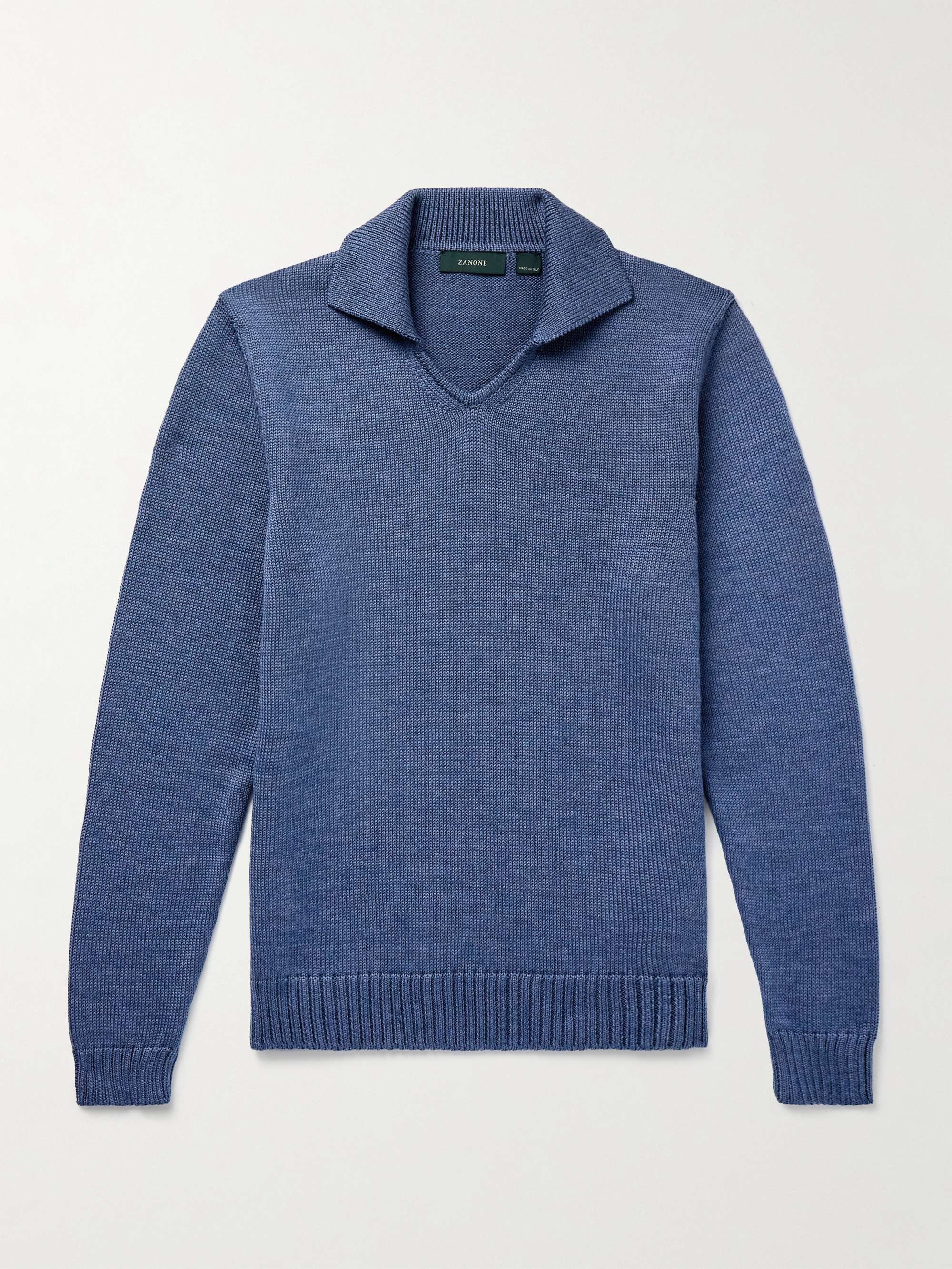 Zanone Giro Virgin Wool Polo Shirt view