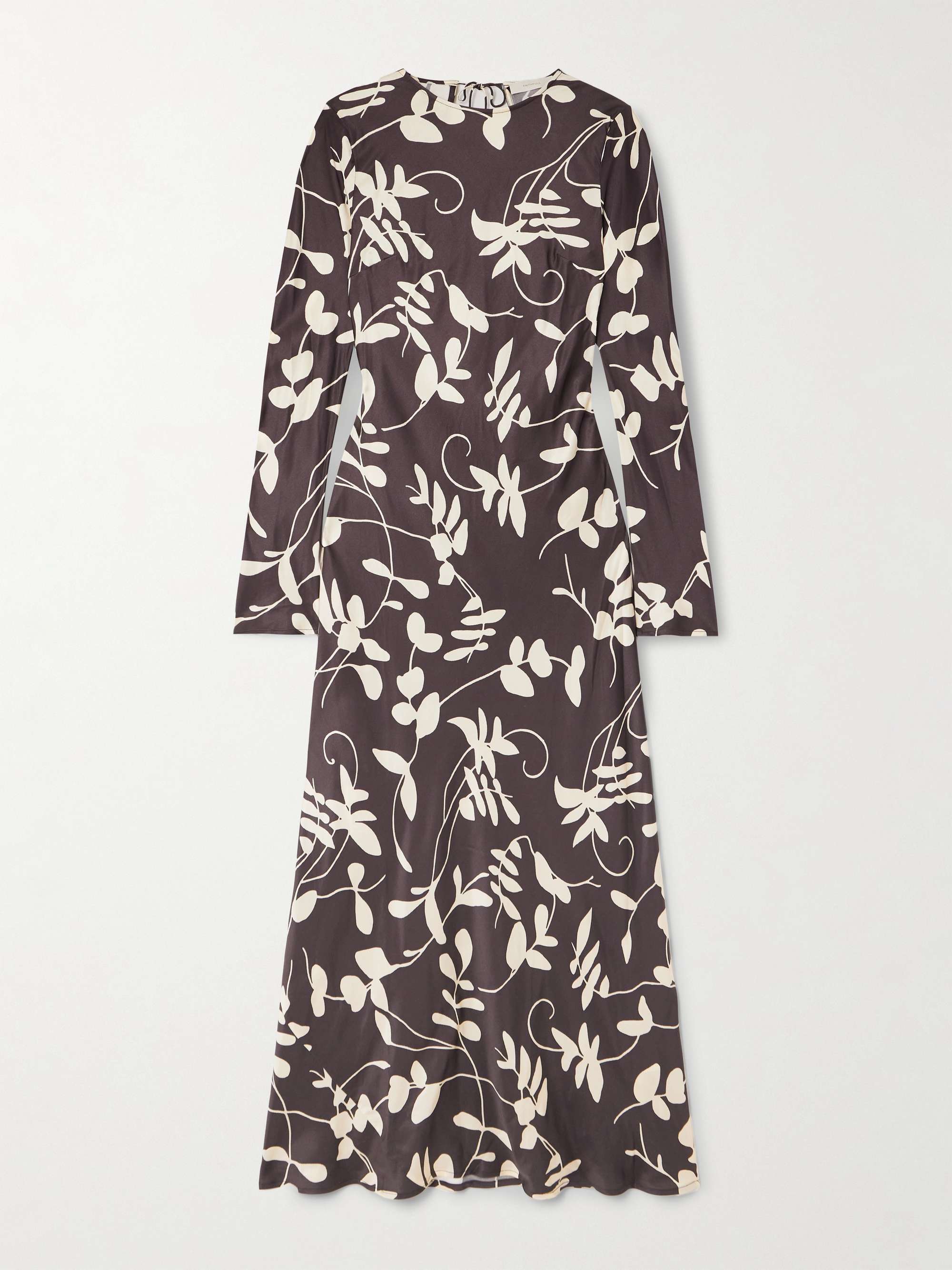 Faroe open-back printed satin maxi dress view
